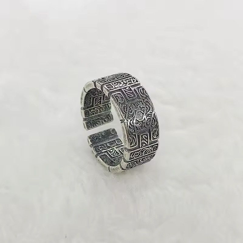 Jewelry × Vintage Ancient Style Retro Grass Pattern Ring Size ONE SIZE - 5 Thumbnail