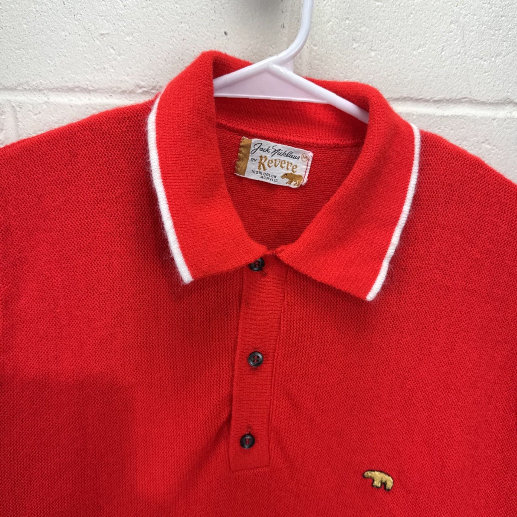 Vintage VINTAGE Jack Nicklaus By Revere Polo Shirt Men's Medium Red Knit Short Sleeve 60s Sports Golf Size US M / EU 48-50 / 2 - 3 Thumbnail