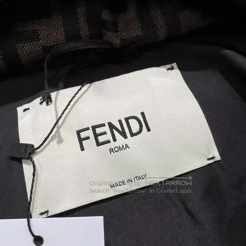 Fendi Fendi 2023 All-Over Printed Monogram Down Jacket with Fur Size M / US 6-8 / IT 42-44 - 4 Thumbnail