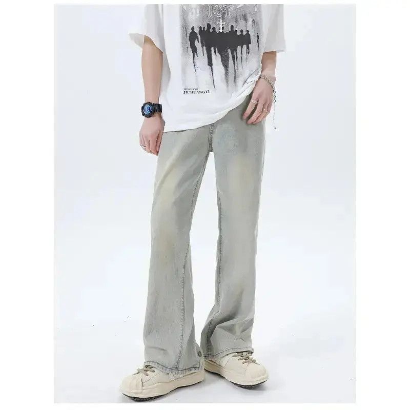 Retro loose casual straight leg jeans