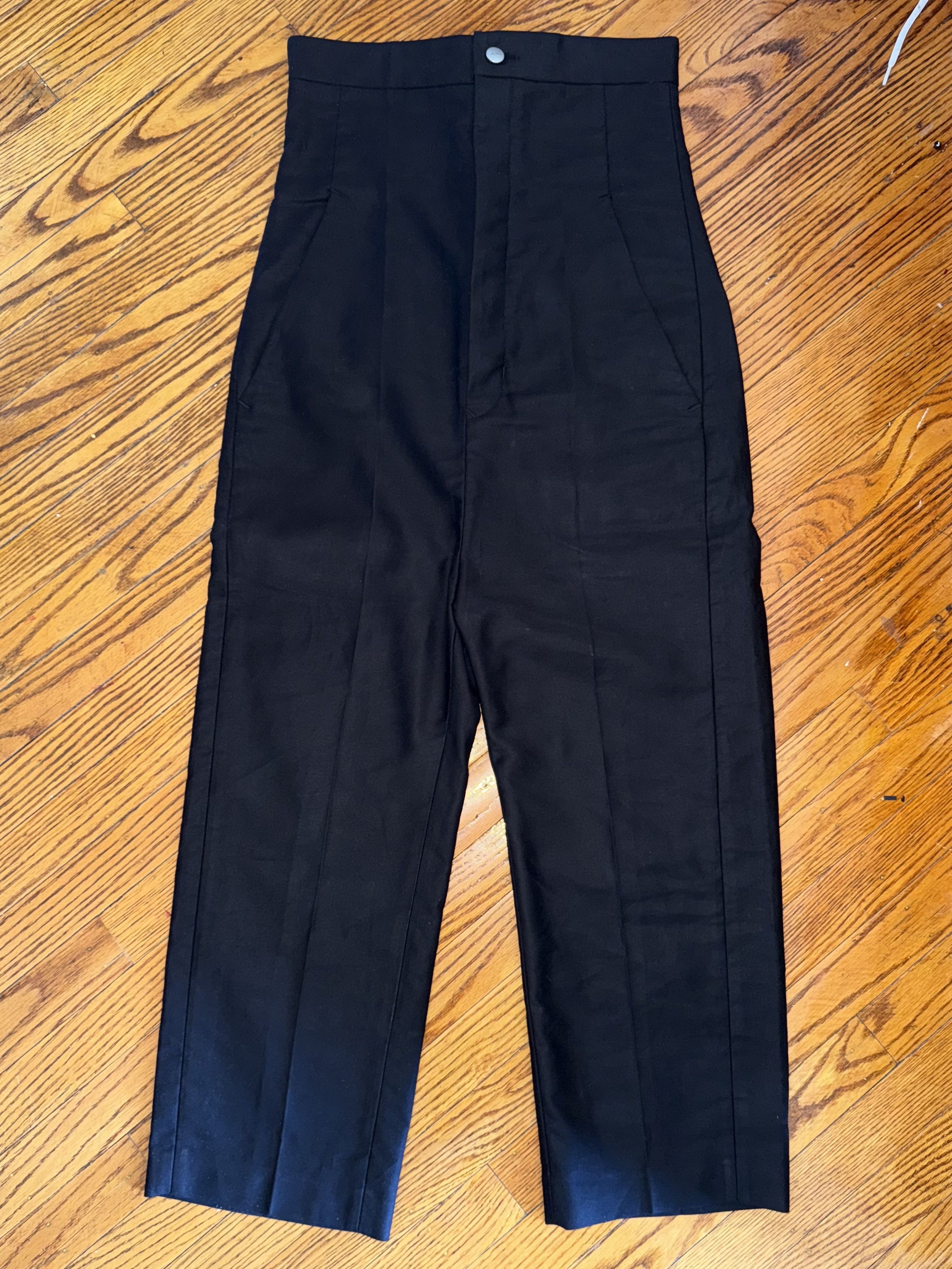 Rick Owens SS18 Dirt runway cropped high-waist pants Size US 36 / EU 52 - 2 Thumbnail
