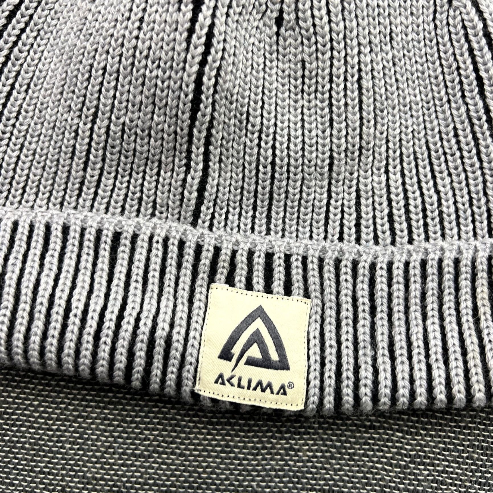 Vintage ACLIMA Beanie Hat One Size OS 100% Merino Wool Gray Black Ribbon Cuffed Unisex Adults Wool Hat Beanie OS Gray Merino Wool Ulvang Size ONE SIZE - 5 Thumbnail