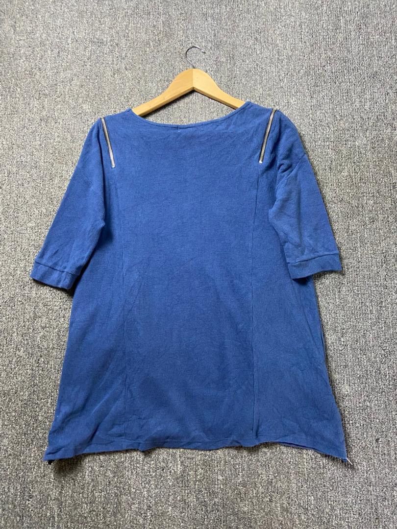 LOWRYS FARM LOWRYS FARM Brand Waffle Tshirt with Zip Line (193) Size XS / US 0-2 / IT 36-38 - 2 Thumbnail