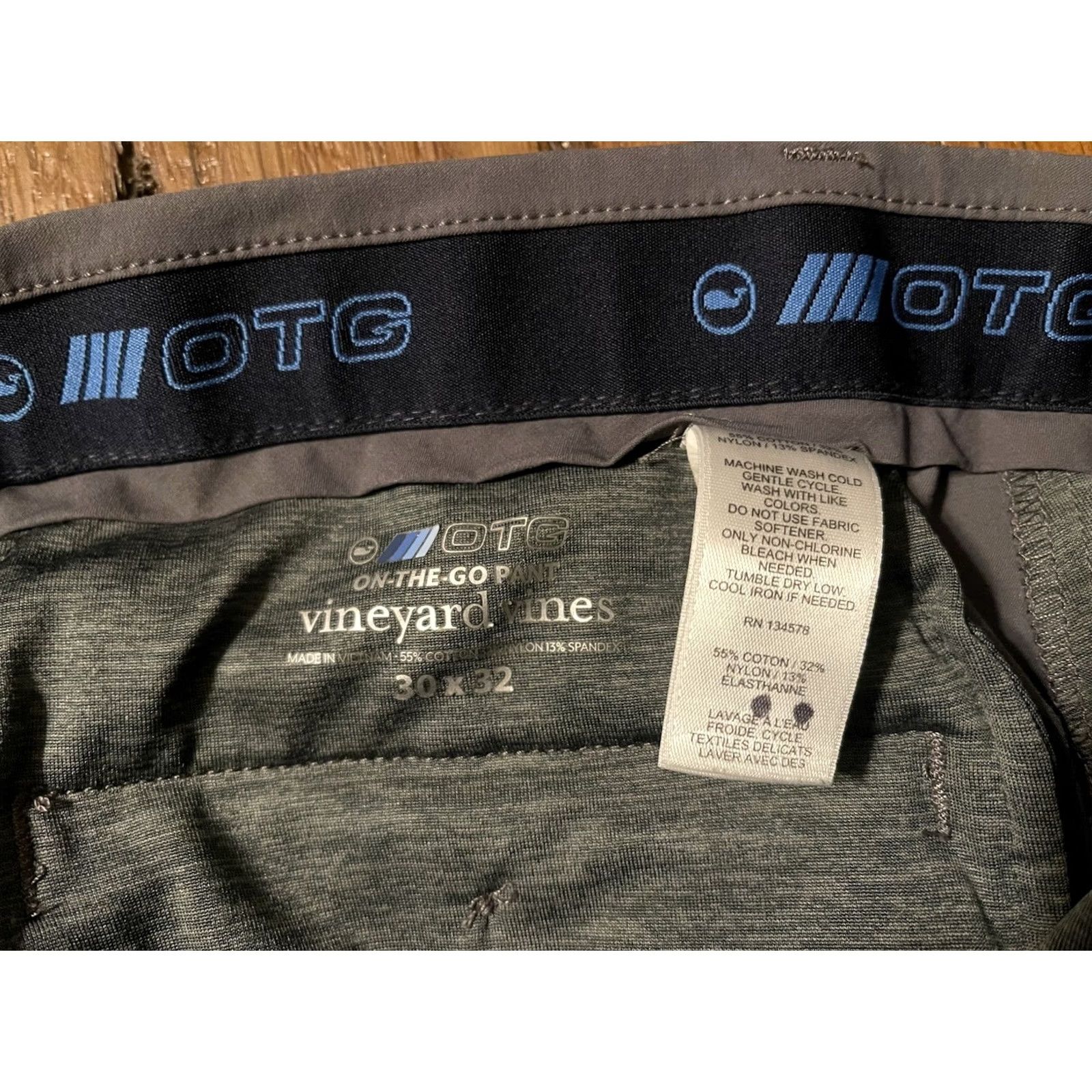 Vineyard Vines Vineyard Vines OTG On-The-Go Pants Gray Performance Chinos - Men's 30x32 Size US 30 / EU 46 - 4 Thumbnail