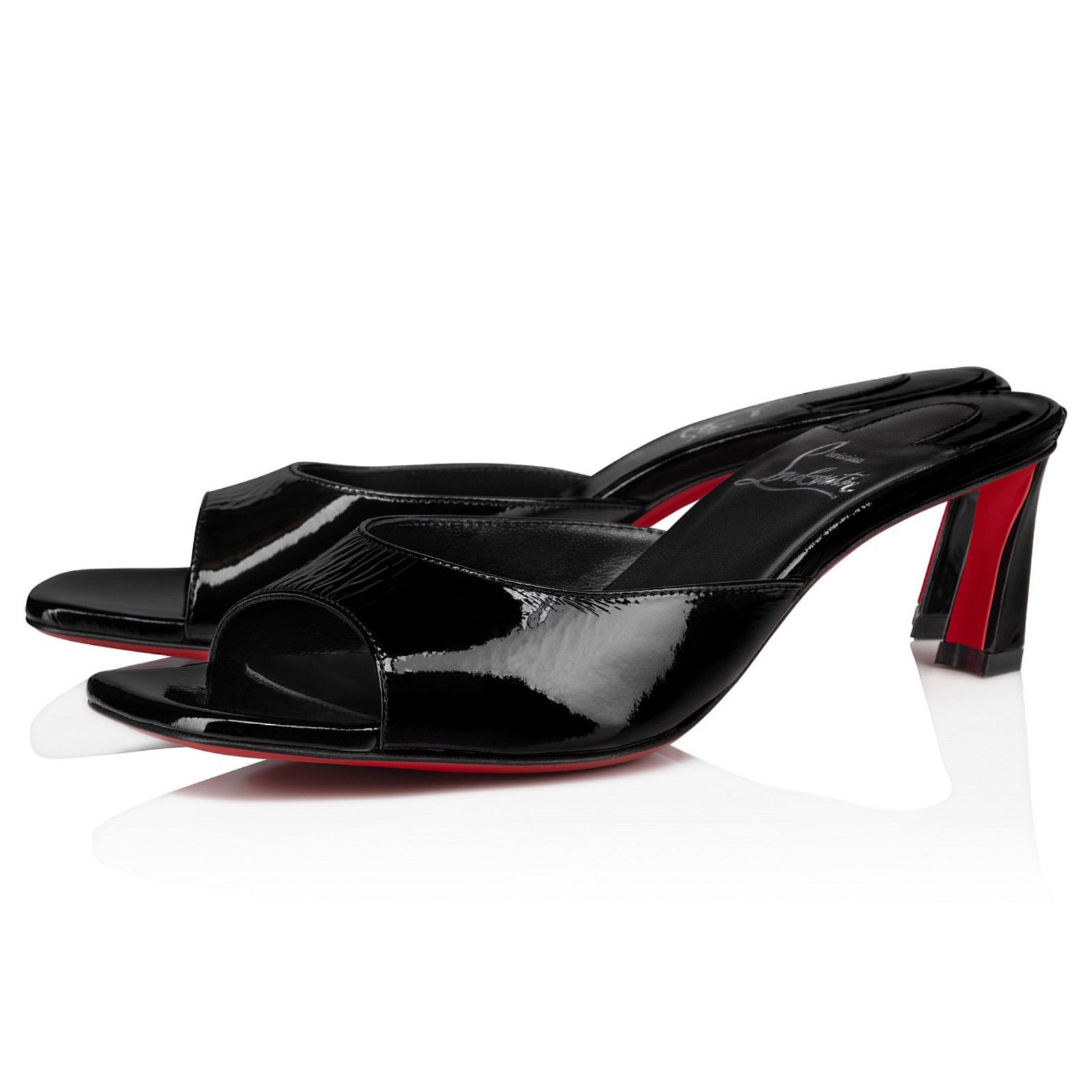 Christian Louboutin Christian Louboutin Condora Mule 55 Black Patent Backless Size US 7.5 / IT 37.5 - 1 Thumbnail