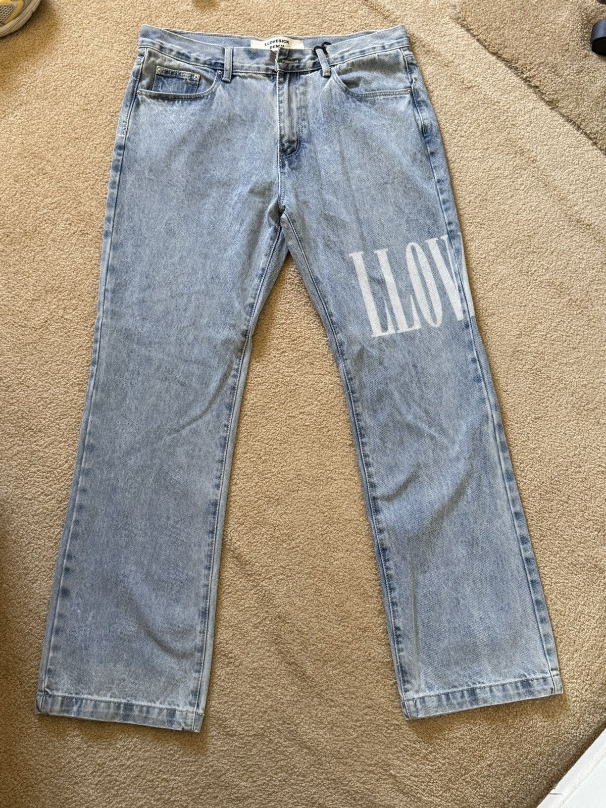 Llovesick Llovesick Printed Light Blue Denim Size US 36 / EU 52 - 1 Thumbnail