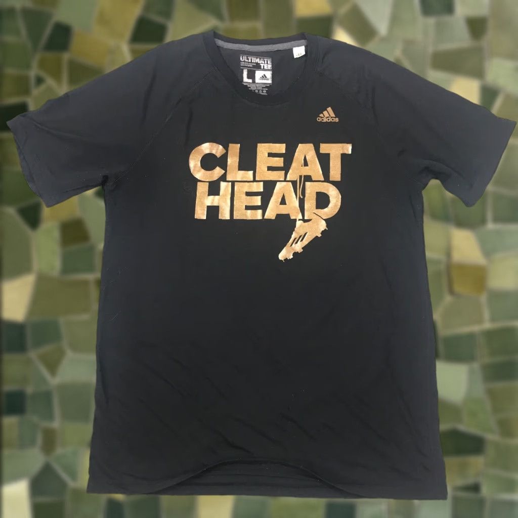 Adidas Adidas Running Shirt Mens Large Black Ultimate Tee Cleat Head Runners Size US L / EU 52-54 / 3 - 1 Thumbnail
