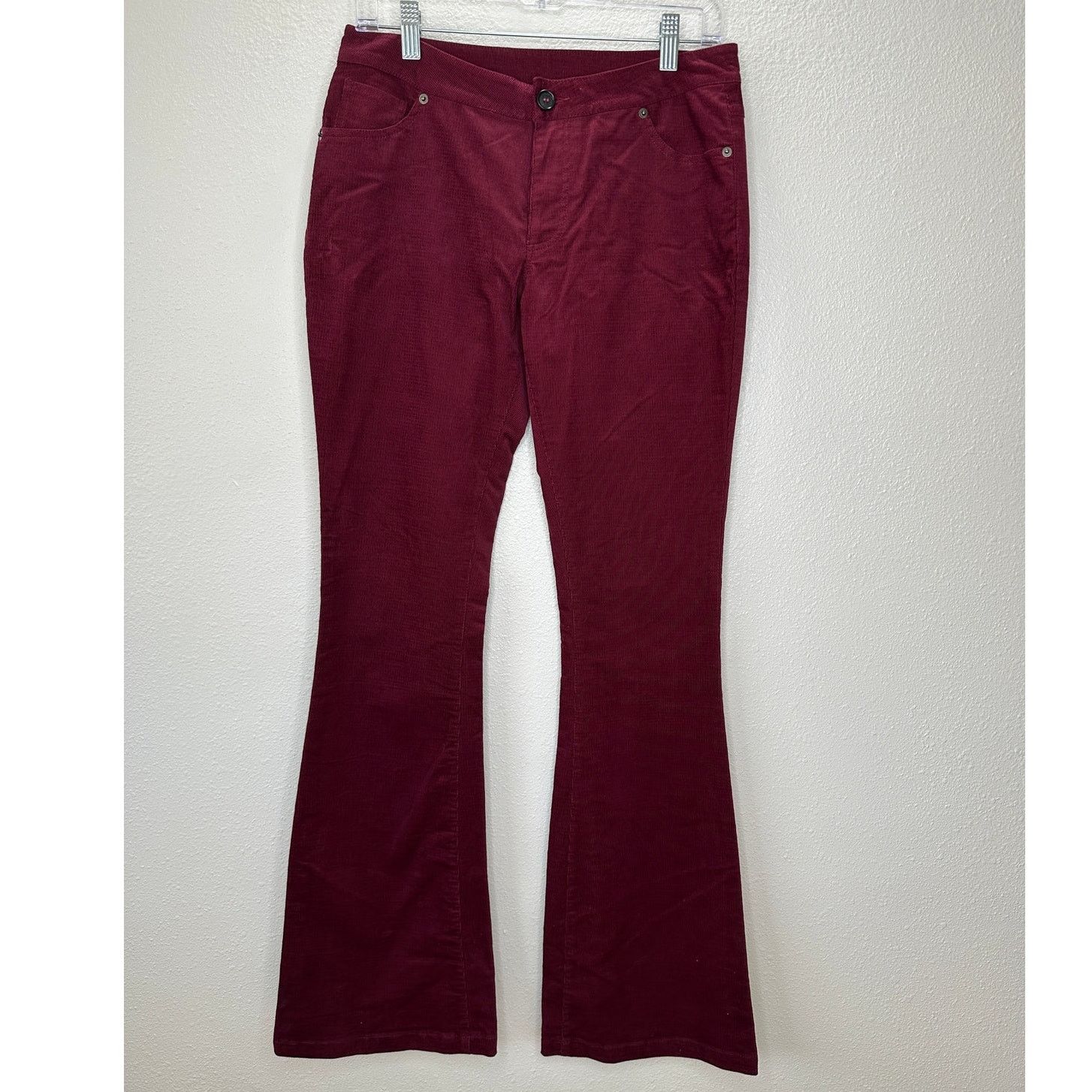 Other Jack Burgundy Red Corduroy Flare Low Rise Pants S Size 27" / US 4 / IT 40 - 3 Thumbnail