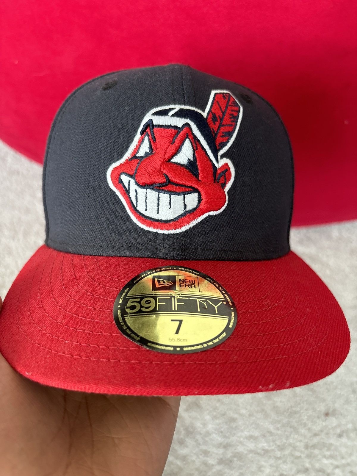 New Era Cleveland Indians Fitted Hat World Series 1995 Patch Size ONE SIZE - 1 Thumbnail