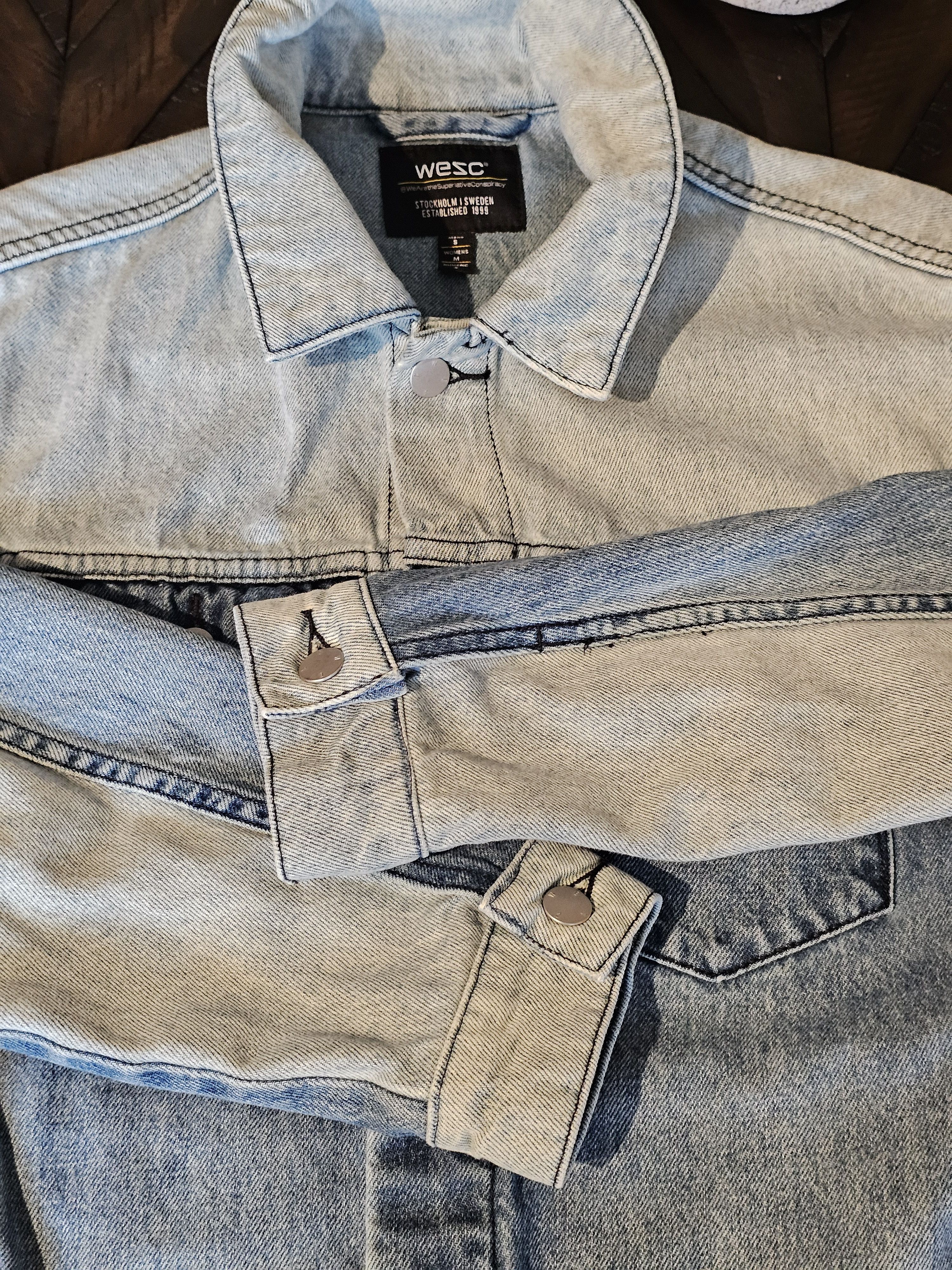 WeSC WeSC Denim Jacket Indigo Block Size S UNISEX EUC Streetwear Size US S / EU 44-46 / 1 - 5 Thumbnail