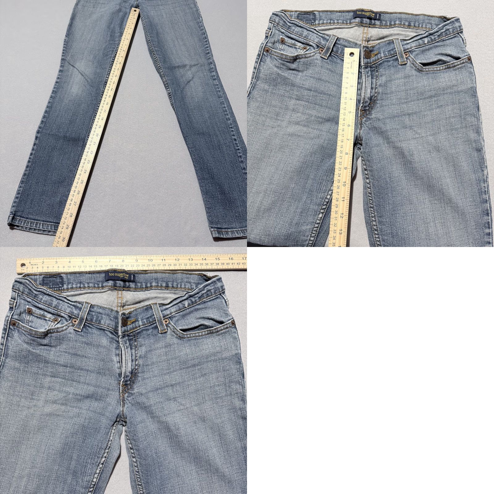 Levi's Levi's Too Superlow 524 Jeans Women 30X29 Blue Denim Stretch Slim Skinny City Retro Size 30" / US 8 / IT 44 - 9 Thumbnail