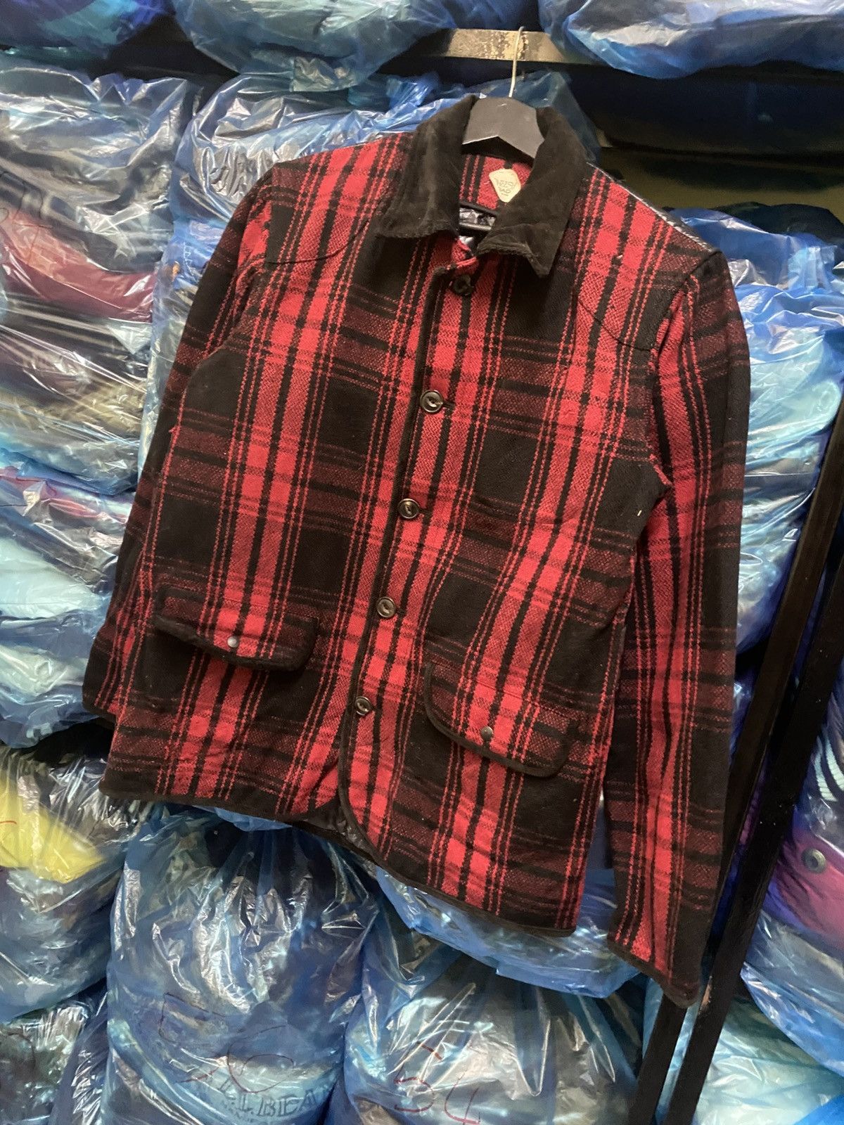 Japanese Brand CHESSY BAD RED PLAID JACKET MADE IN JAPAN Size US S / EU 44-46 / 1 - 2 Thumbnail