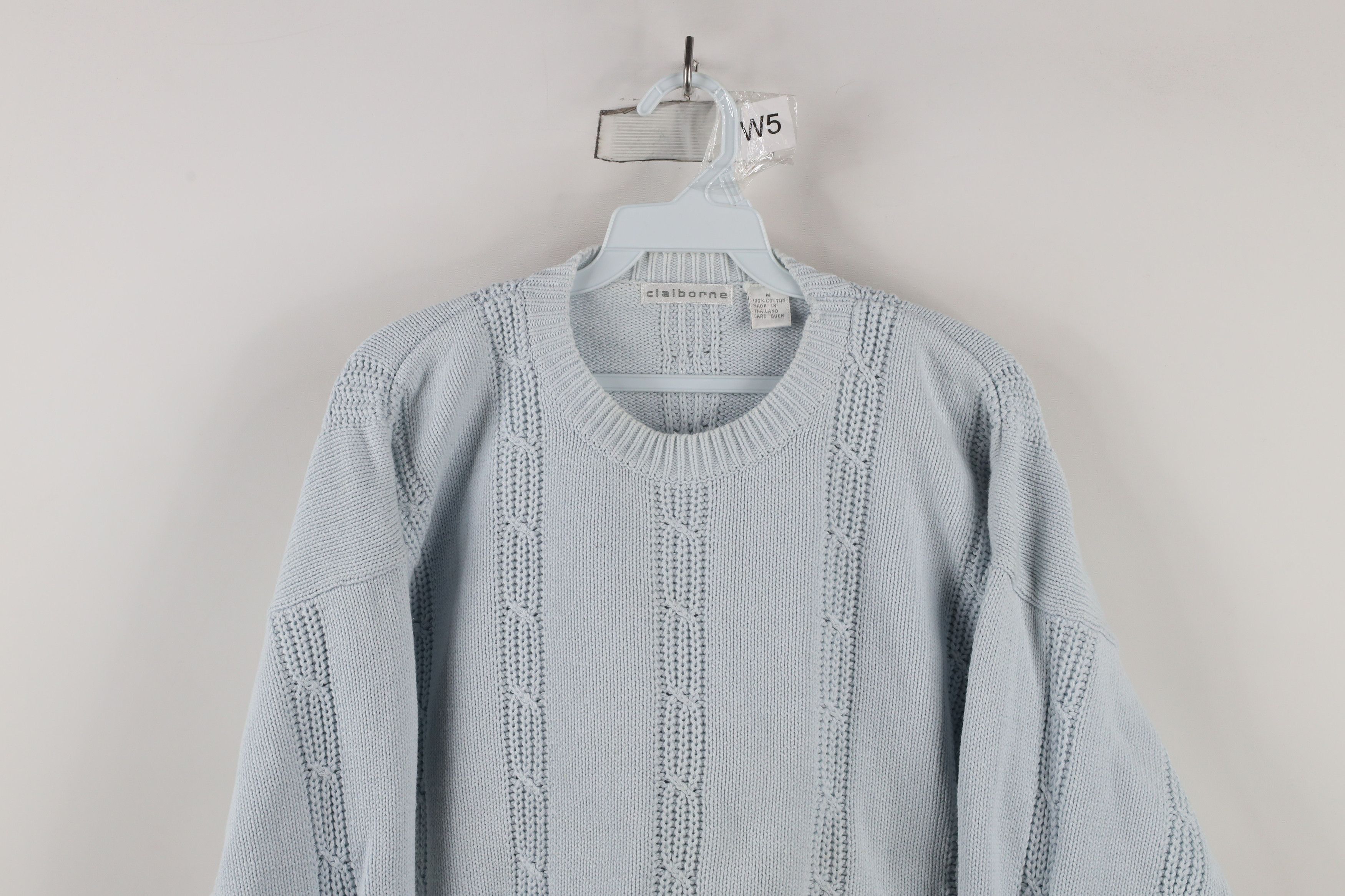 Vintage Vintage 90s Streetwear Ribbed Cable Knit Crewneck Sweater Size M / US 6-8 / IT 42-44 - 2 Thumbnail