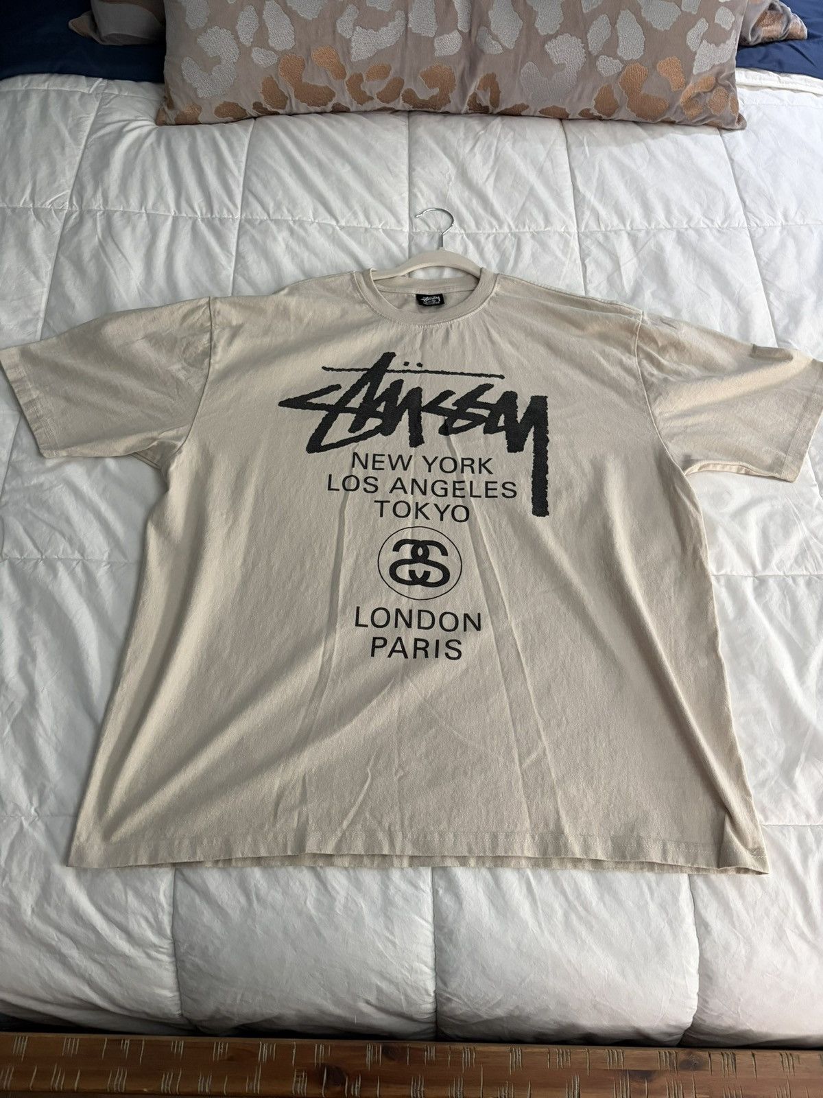 Stussy World Tour Tee Sand X Large