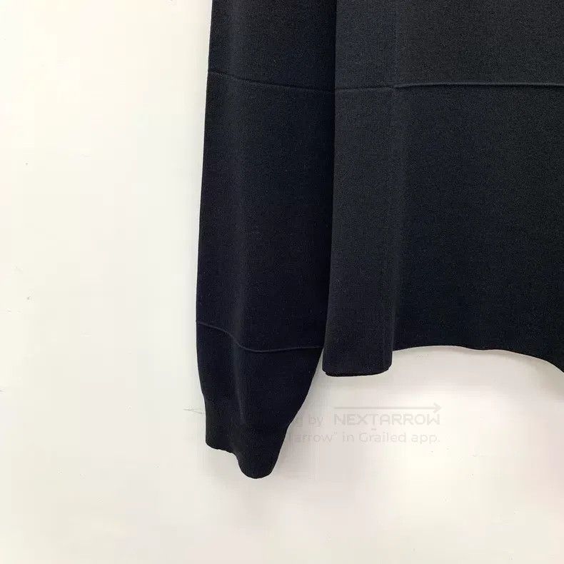 Balenciaga Balenciaga Black Cotton Crew Neck Long Sleeve Sweater Size XS / US 0-2 / IT 36-38 - 4 Thumbnail