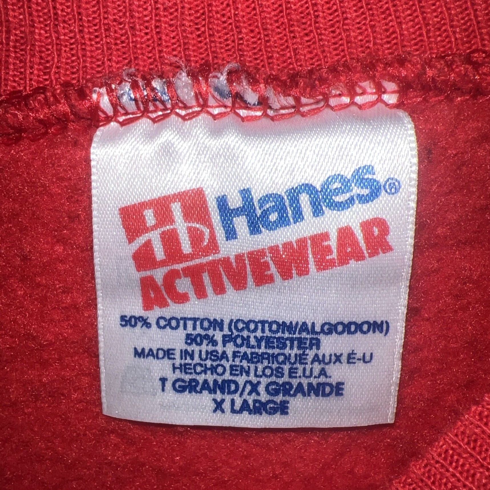 Hanes VINTAGE 1993 HANES Christmas Sweatshirt Pullover Mens XL Red Made in USA Size US XL / EU 56 / 4 - 4 Thumbnail