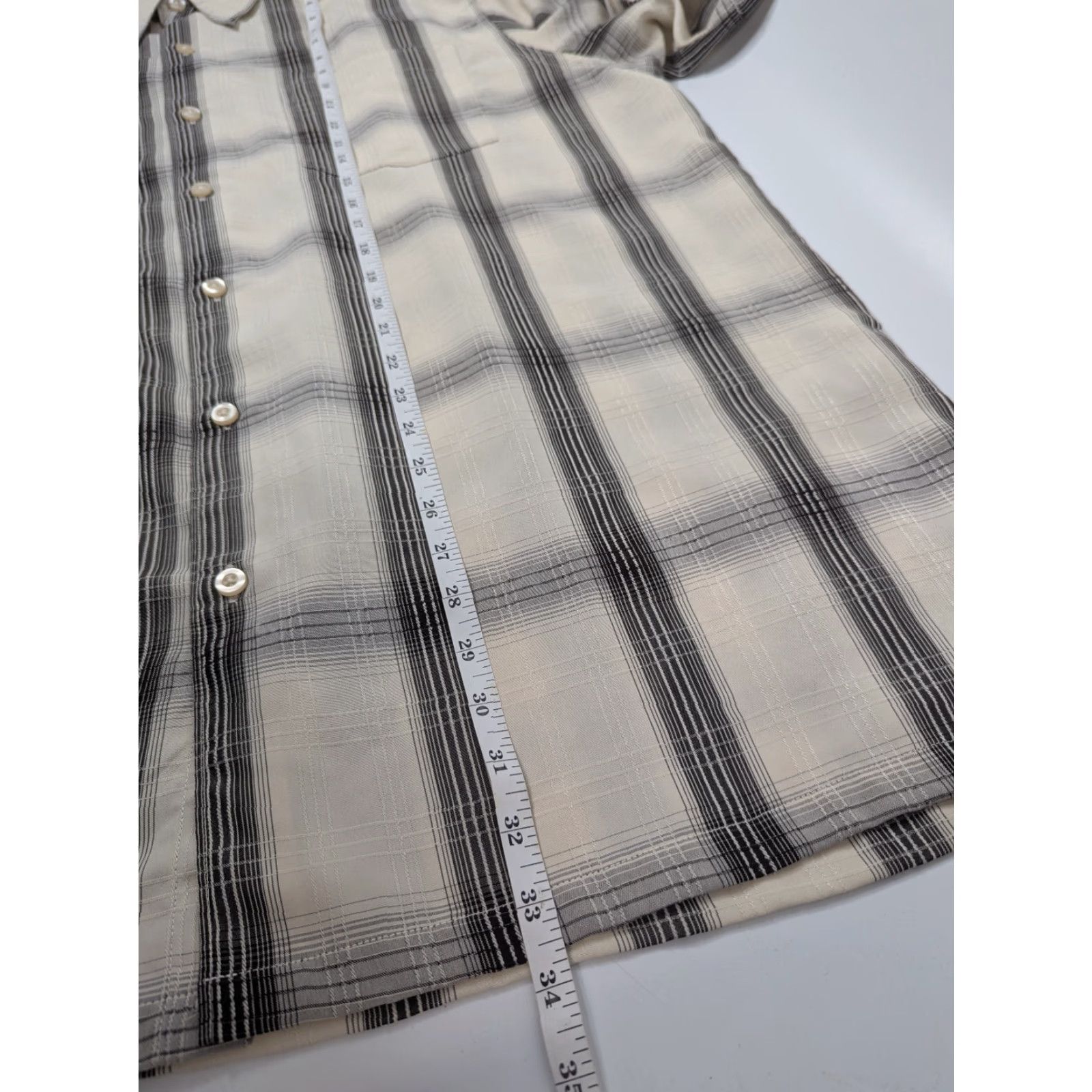 Vintage David Taylor Shirt Men’s XLT Big & Tall Beige Plaid Short Sleeve Collared Top Size US XL / EU 56 / 4 - 4 Thumbnail