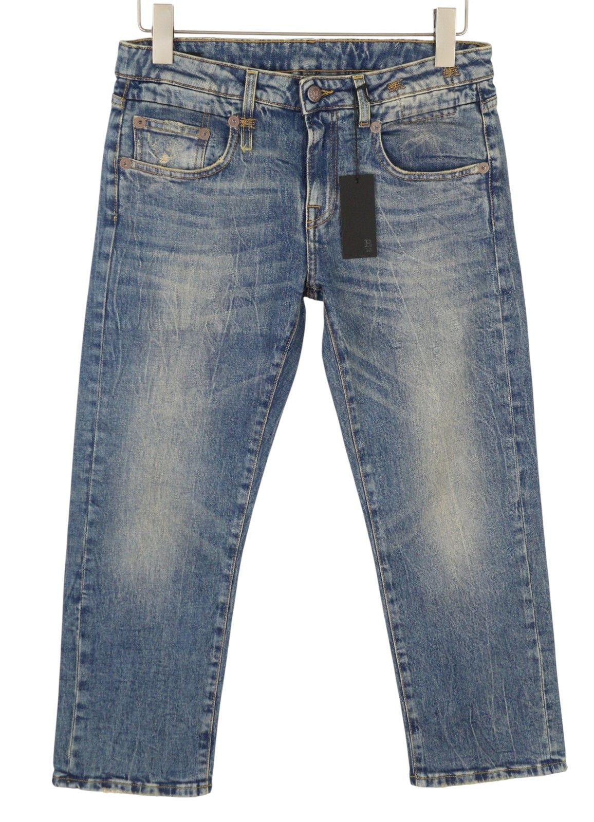 R13 BOY STRAIGHT 28 Kelly Faded Blue RRP699 87183 Size 28" / US 6 / IT 42 - 3 Thumbnail