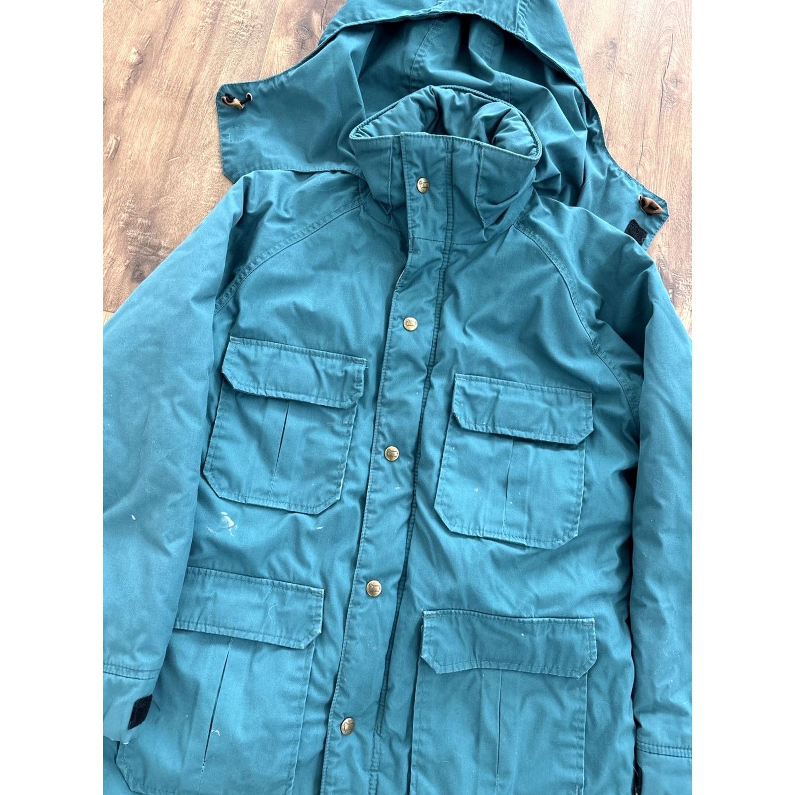 Vintage VINTAGE Woolrich Parka Coat Women's Medium Hooded USA Made Green Winter Cargo Puffer Jacket Size M / US 6-8 / IT 42-44 - 2 Thumbnail