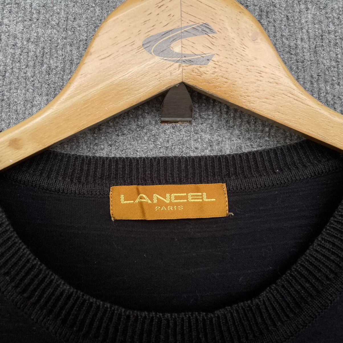 Designer × Lancel Lancel Single Pocket Black Blank T Shirt Size US L / EU 52-54 / 3 - 3 Thumbnail