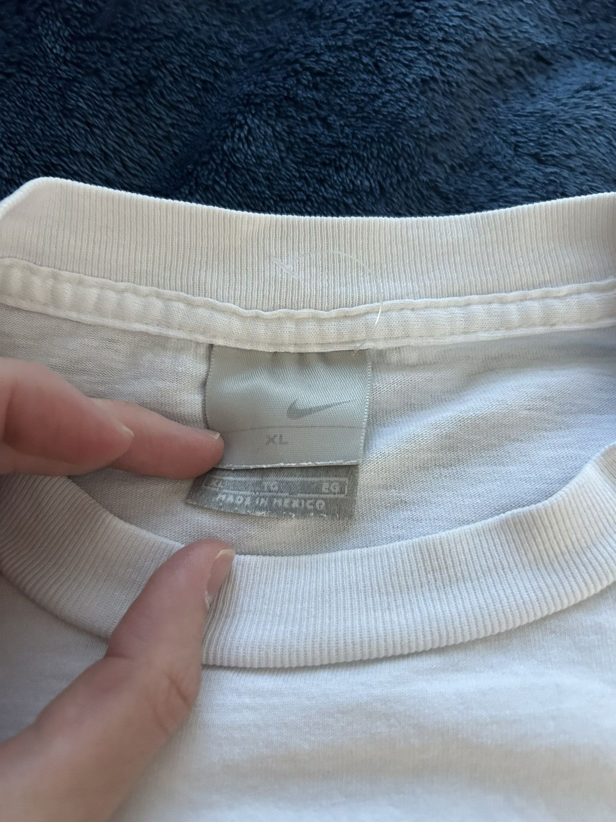 Nike × Vintage Vintage Nike Logo Tee White XL Size US XL / EU 56 / 4 - 5 Thumbnail