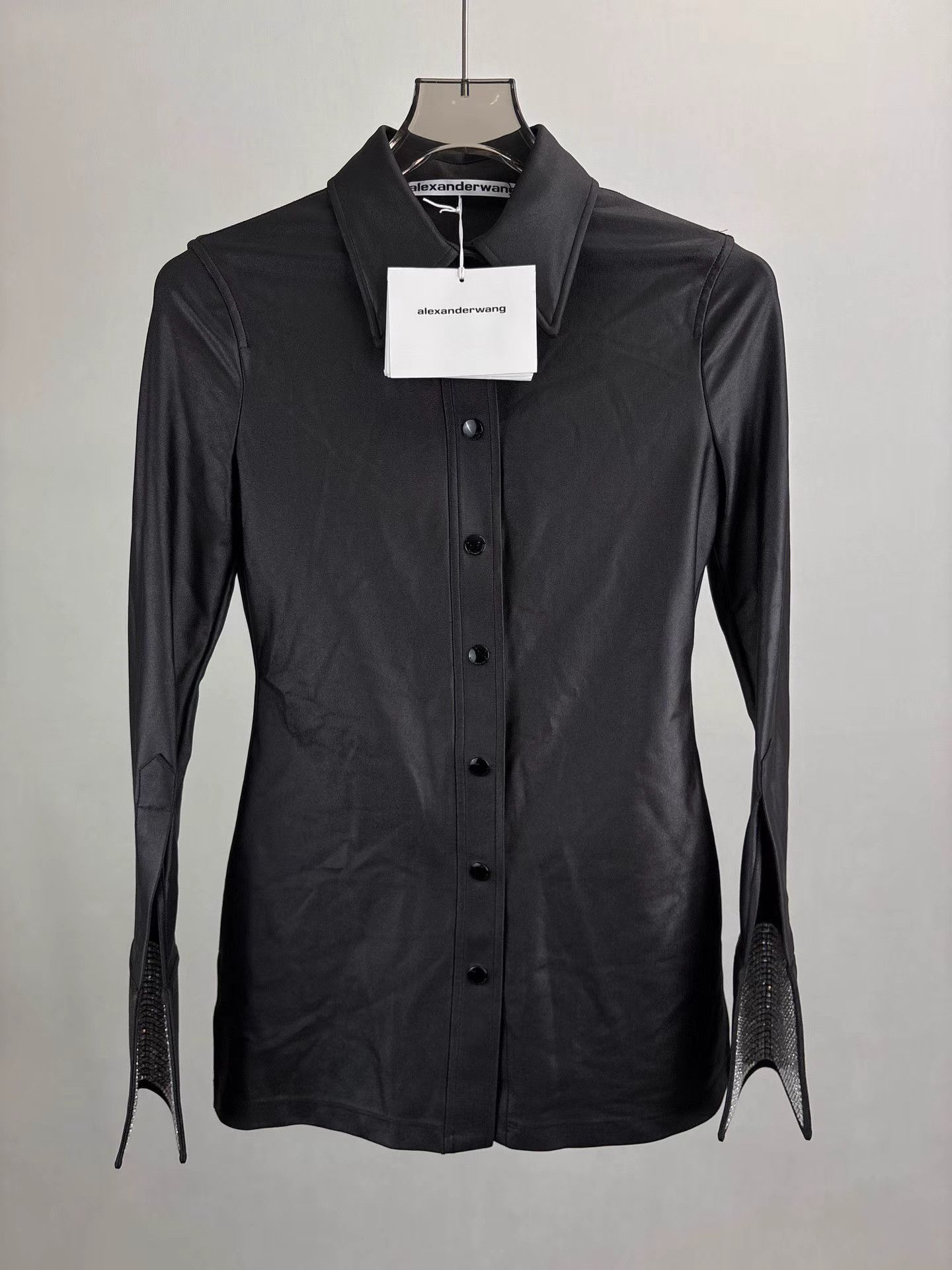 Alexander McQueen ALEXANDER MCQUEEN Rhinestone Long Sleeve Shirt K1 Size XS / US 0-2 / IT 36-38 - 1 Thumbnail