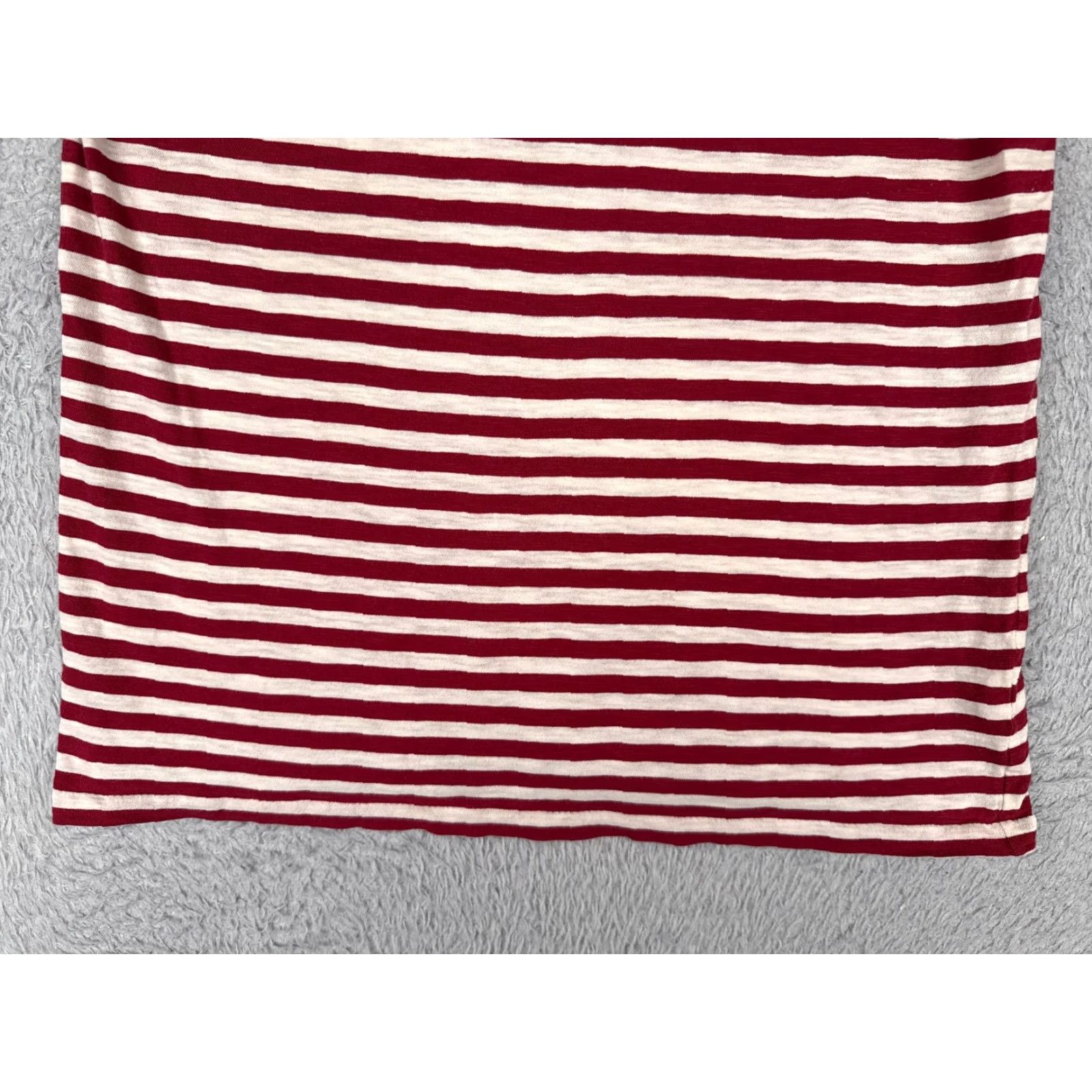 J.Crew J.Crew Shirt Teens Medium Red White Stripe Crew Neck Cotton Short Sleeve Size M / US 6-8 / IT 42-44 - 5 Thumbnail