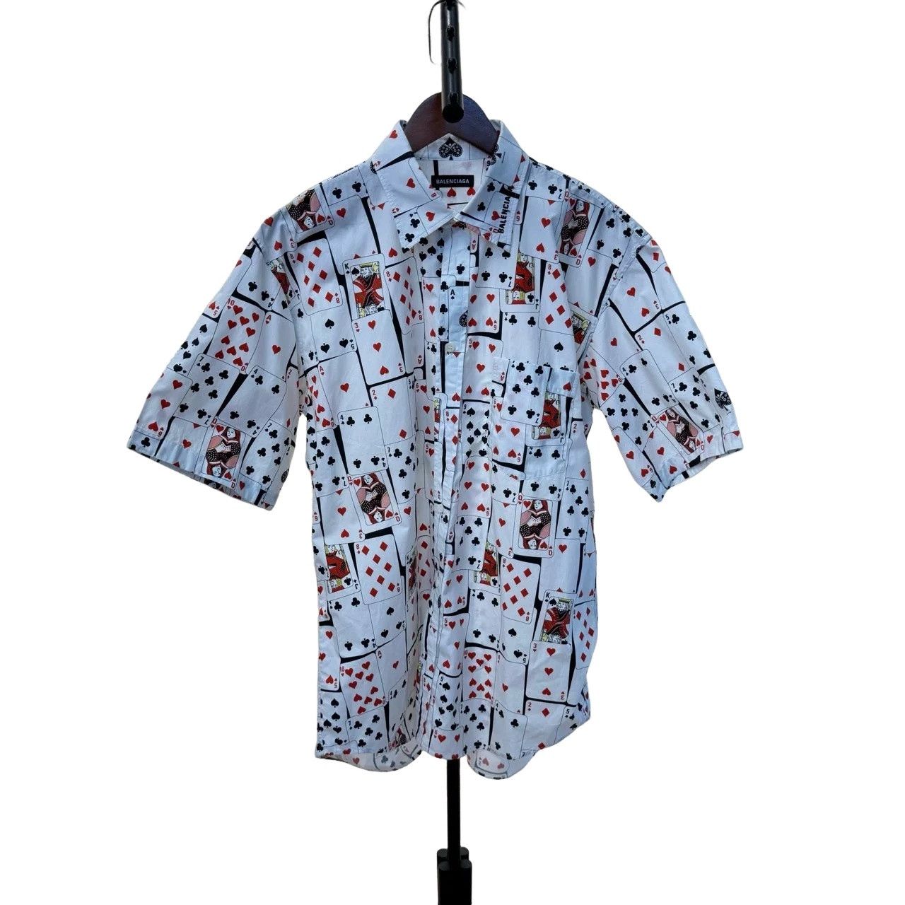 Balenciaga Balenciaga Playing Card Print Button Up Shirt Size S Size US S / EU 44-46 / 1 - 1 Thumbnail