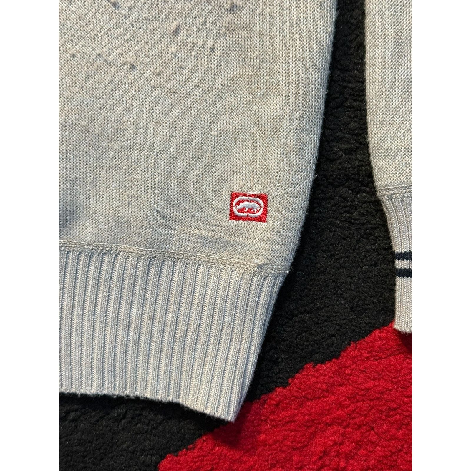 Ecko Unltd. Ecko Unltd Sweater XL Elbow Patch Quarter Zip Pullover Grey Size US XL / EU 56 / 4 - 5 Thumbnail