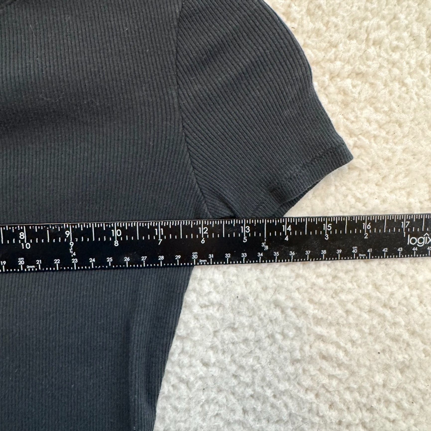 SKIMS VINTAGE Skims Cotton Rib T-Shirt XS Black Minimalist Basic Classic Size XS / US 0-2 / IT 36-38 - 4 Thumbnail