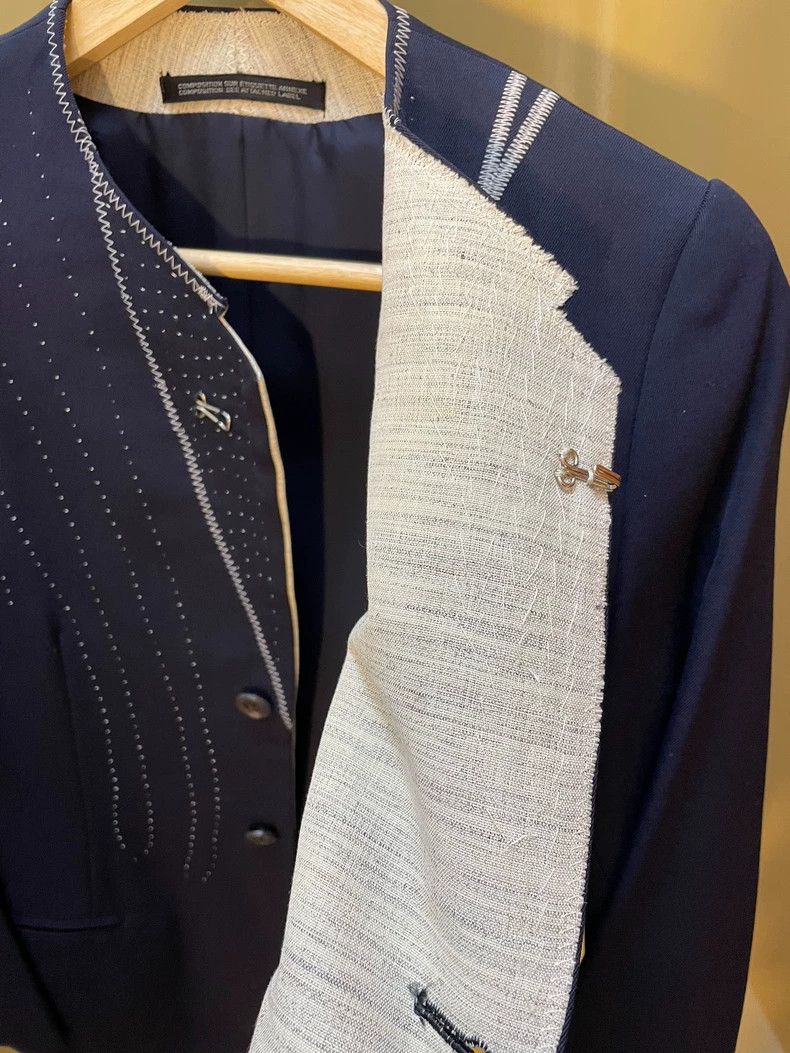 Yohji Yamamoto Yohji Yamamoto size s 93FW hand stitched blazer Size 36S - 4 Thumbnail