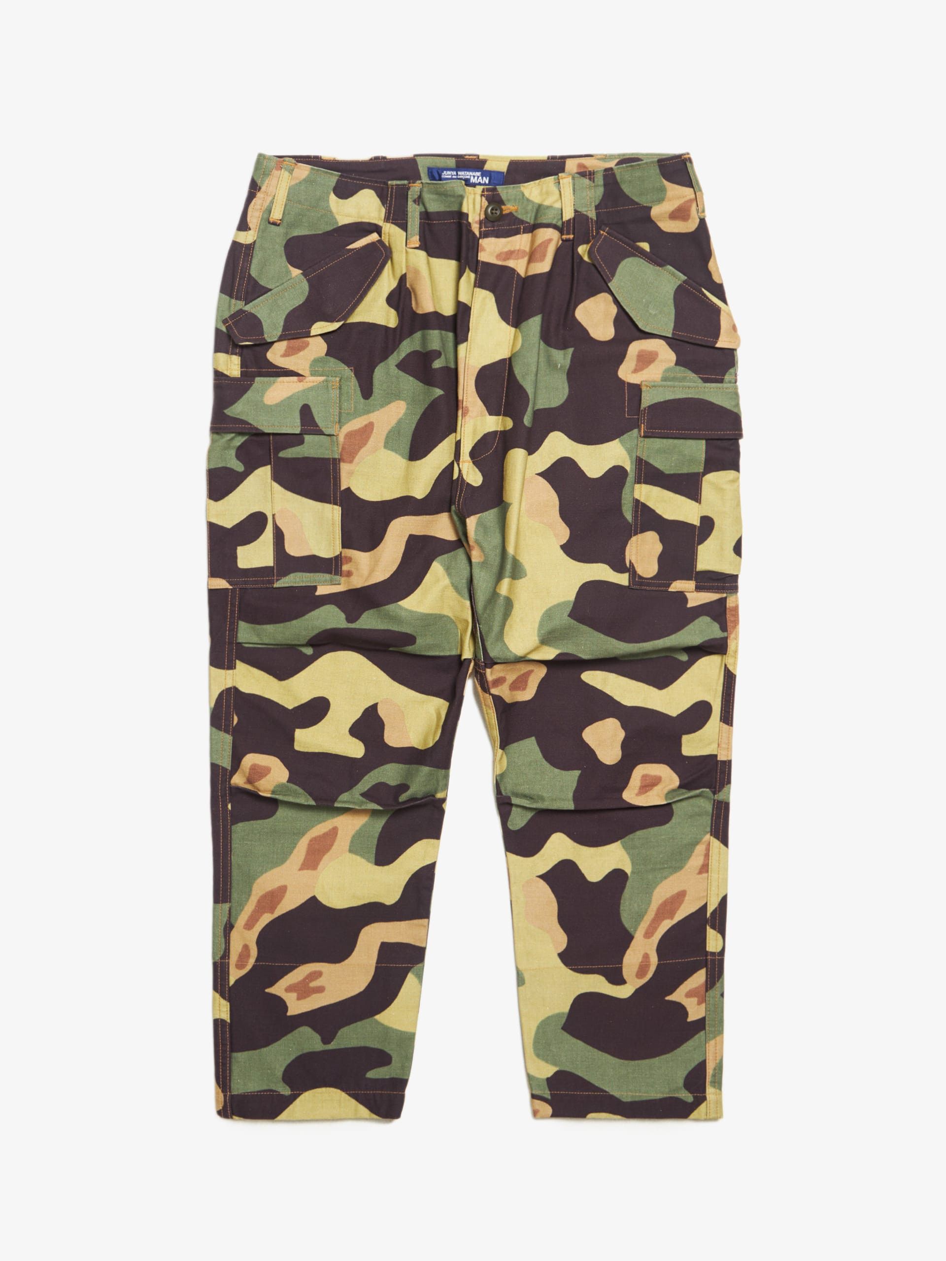 image of Junya Watanabe Camo Printed Cotton Cargo Pants, Men's (Size 34)
