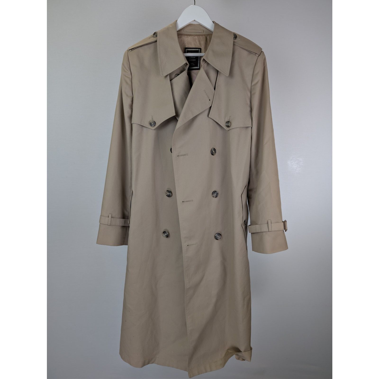 Dior o1rshd1 CC20 Long Trench Coat in Beige Size US L / EU 52-54 / 3 - 2 Thumbnail