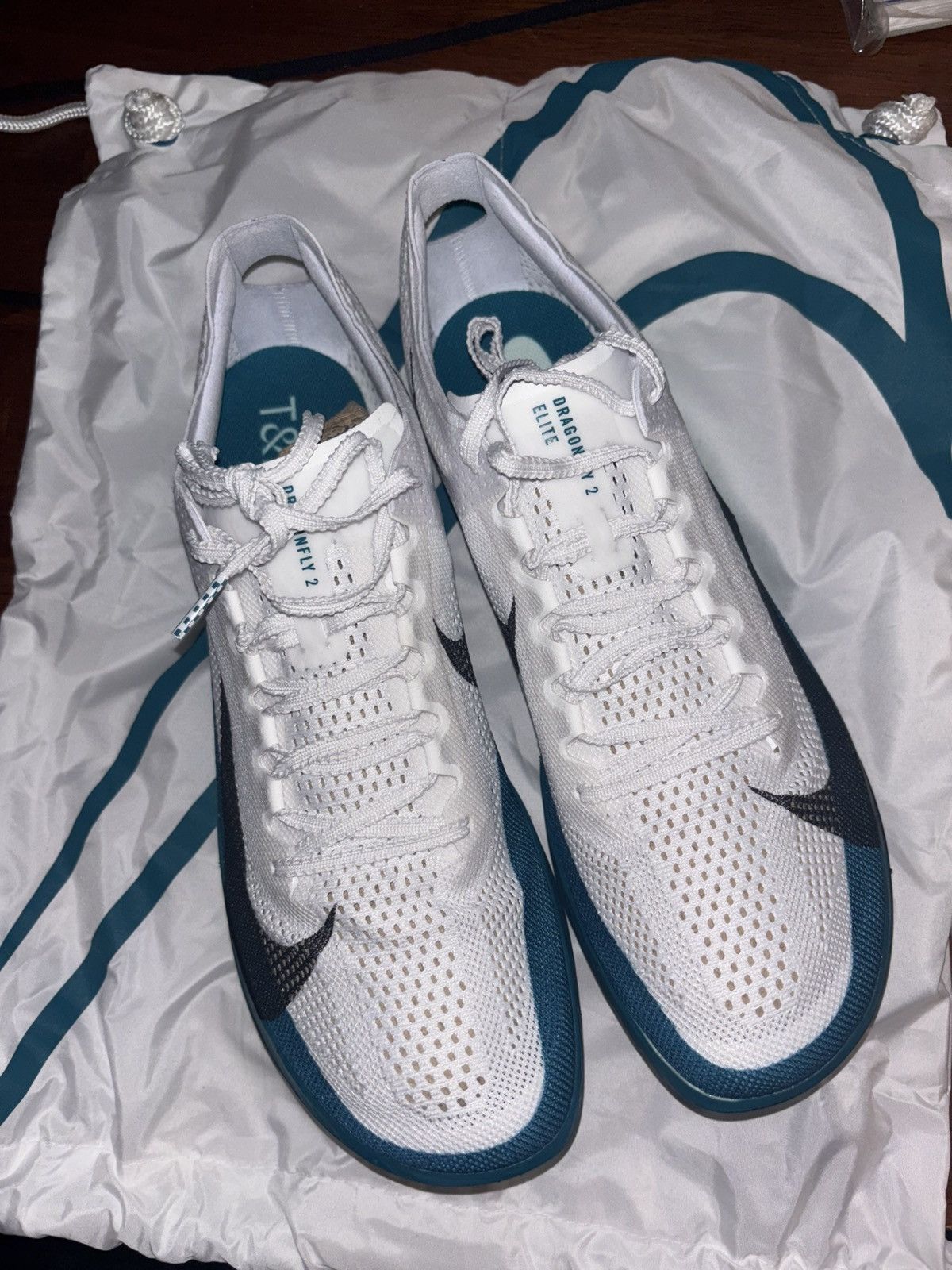 Nike Nike zoom Dragonfly 2 elite white/bright spruce track shoes Size US 10 / EU 43 - 1 Thumbnail
