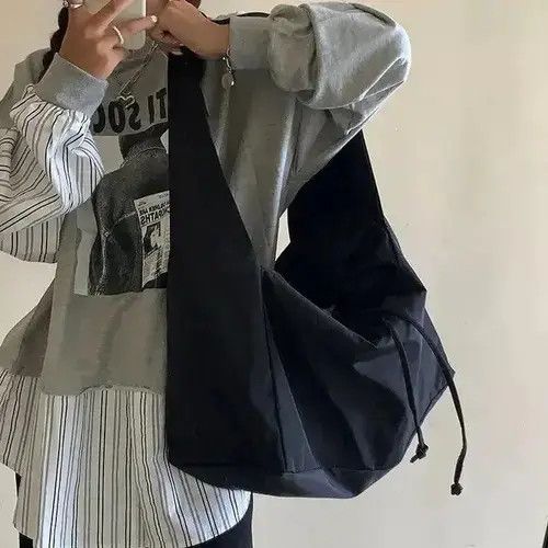 Japanese Brand Oversized crossbody messenger sling bag y2k streetwear Size ONE SIZE - 2 Thumbnail