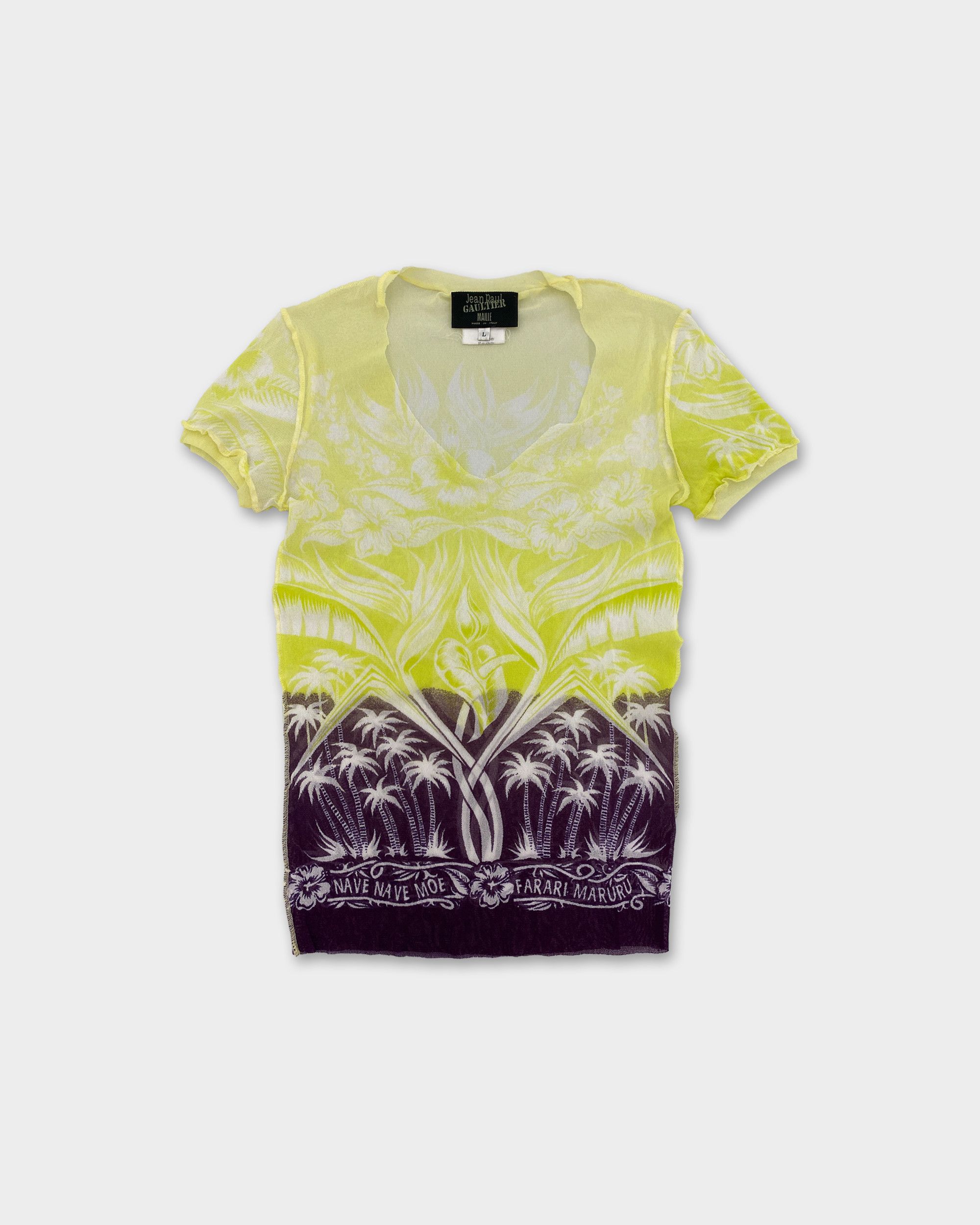 Jean Paul Gaultier SS1996 Hawaii Mesh Top Size L / US 10 / IT 46 - 1 Thumbnail