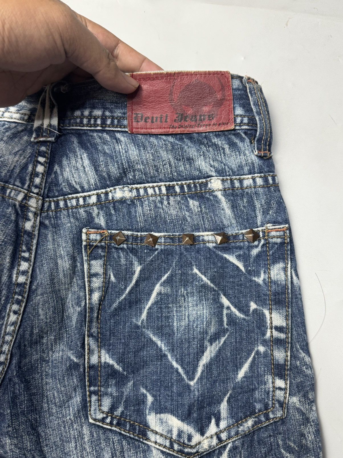 Tornado Mart Flared Studded Devil Jeans Hysteric styled japanese Size US 29 - 5 Thumbnail