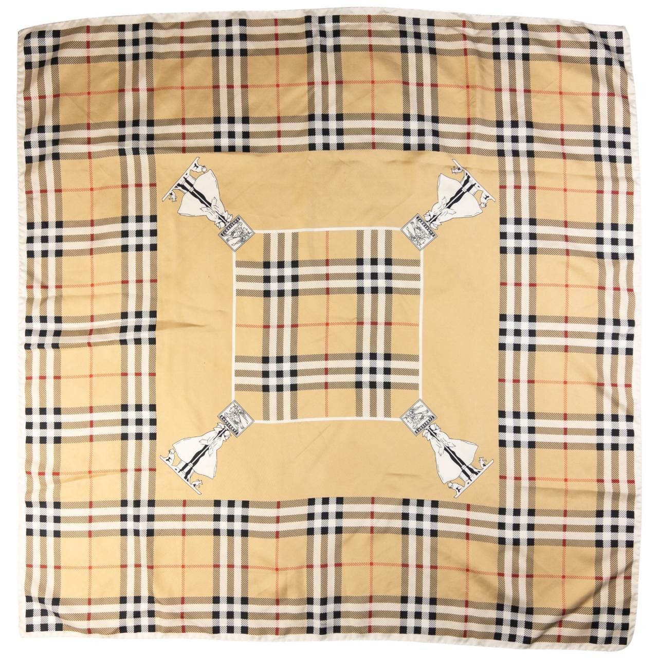 Burberry Vintage Burberry Nova Check Silk Scarf Size ONE SIZE - 1 Thumbnail