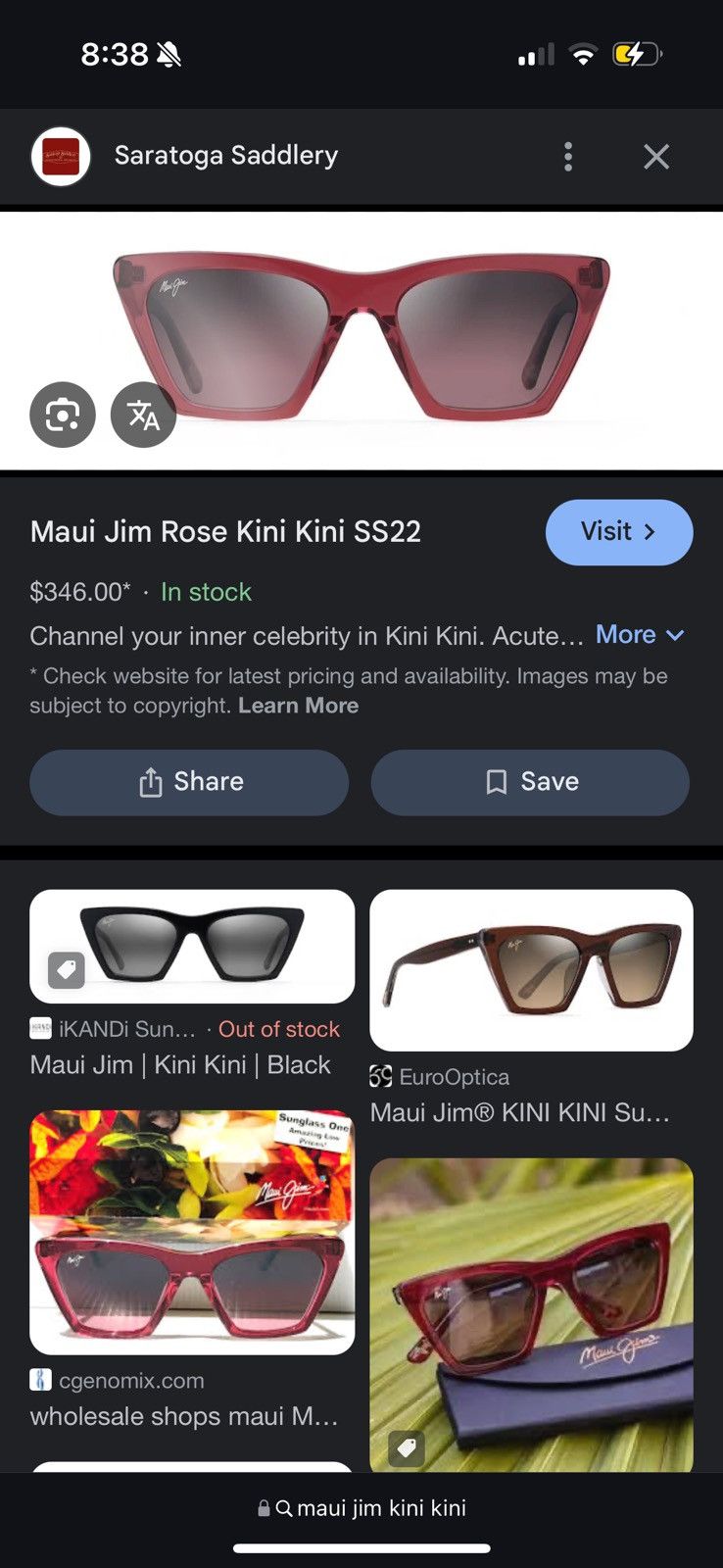Maui Jim Maui Jim Kini Kini Sunglasses Size ONE SIZE - 5 Thumbnail
