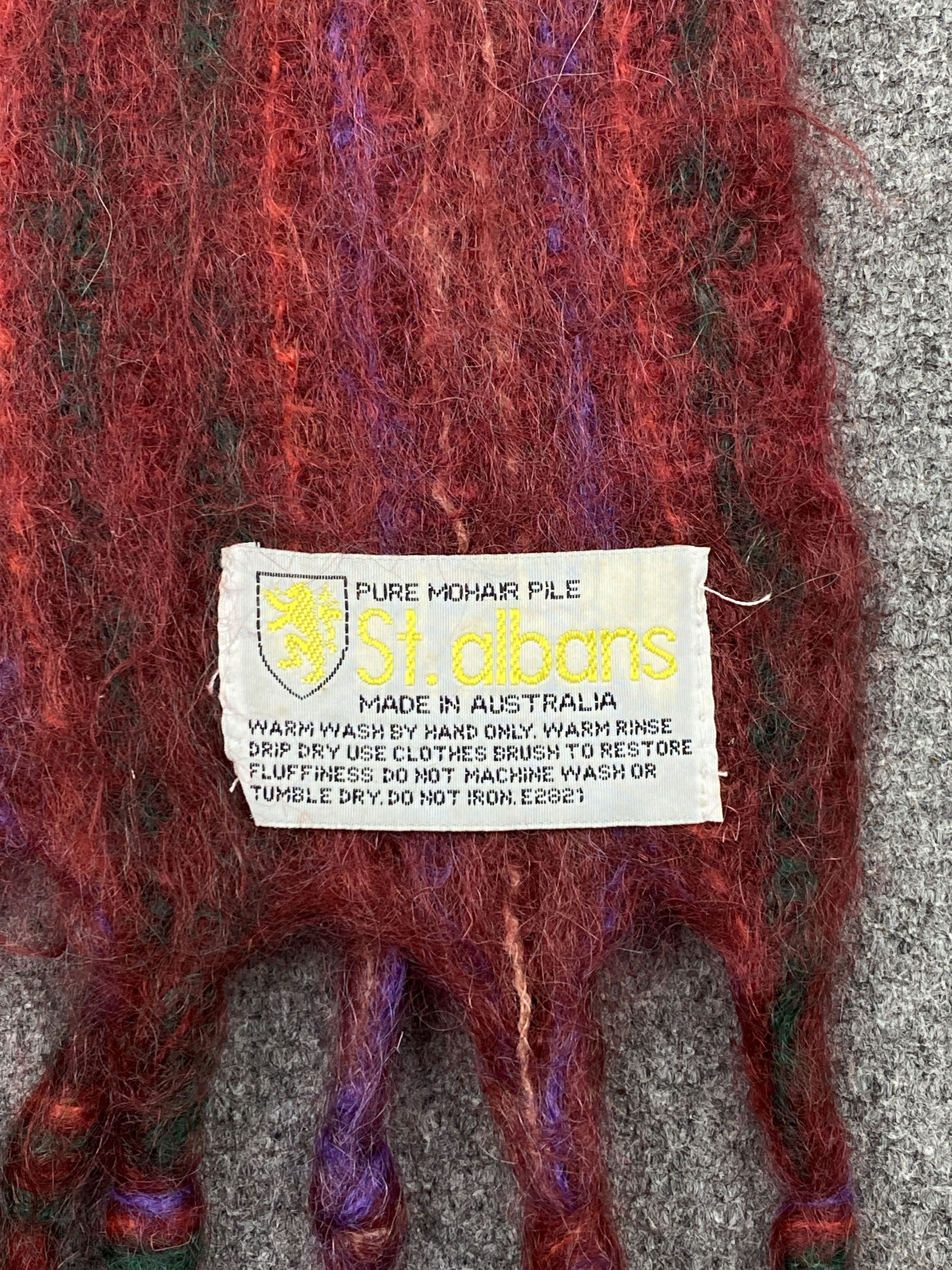 Other ST.ALBANS Plaid Mohair Scarf Muffler - SC0112 Size ONE SIZE - 9 Thumbnail