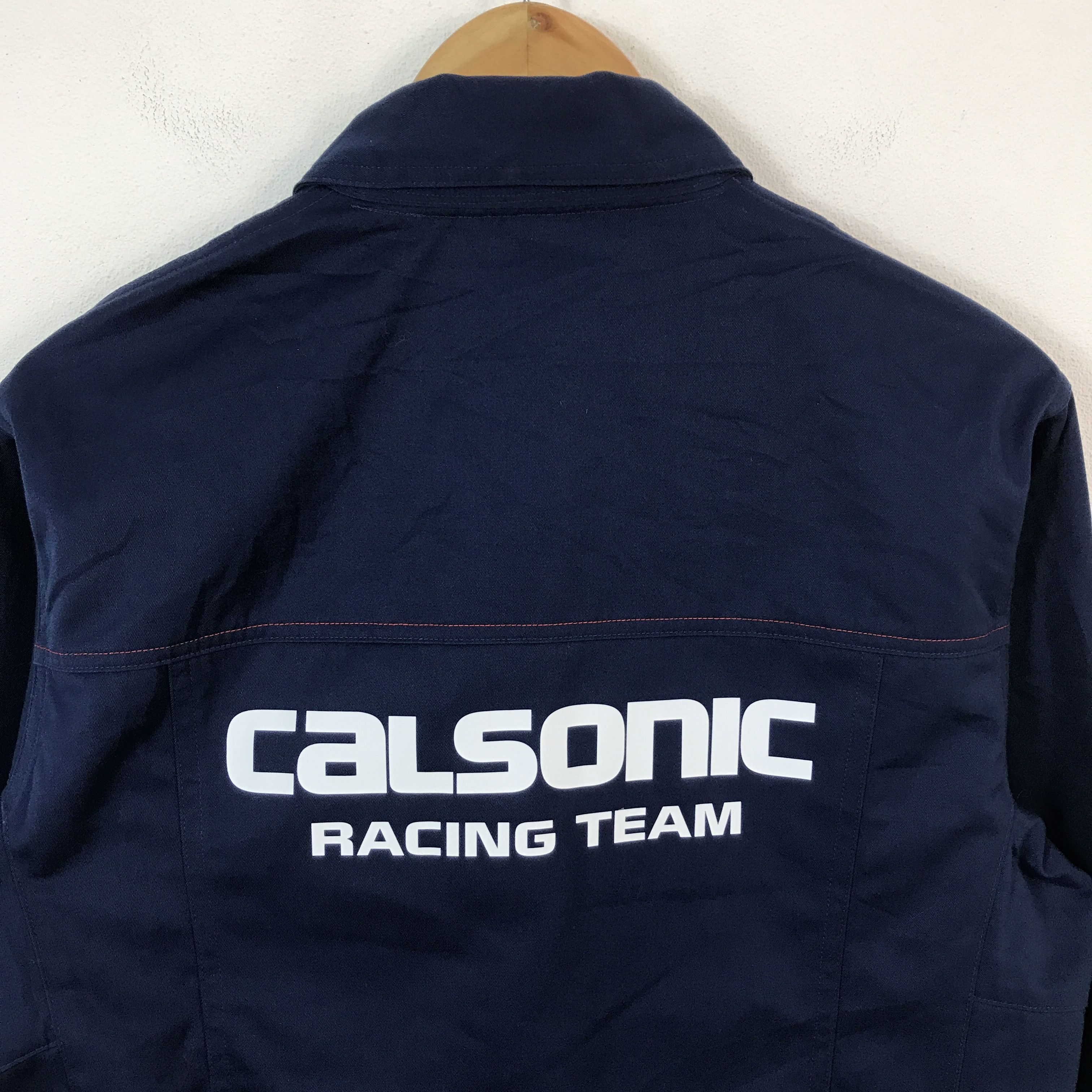 Japanese Brand × Sports Specialties Vtg calsonic racing team uniforms Japan jacket Size US L / EU 52-54 / 3 - 4 Thumbnail