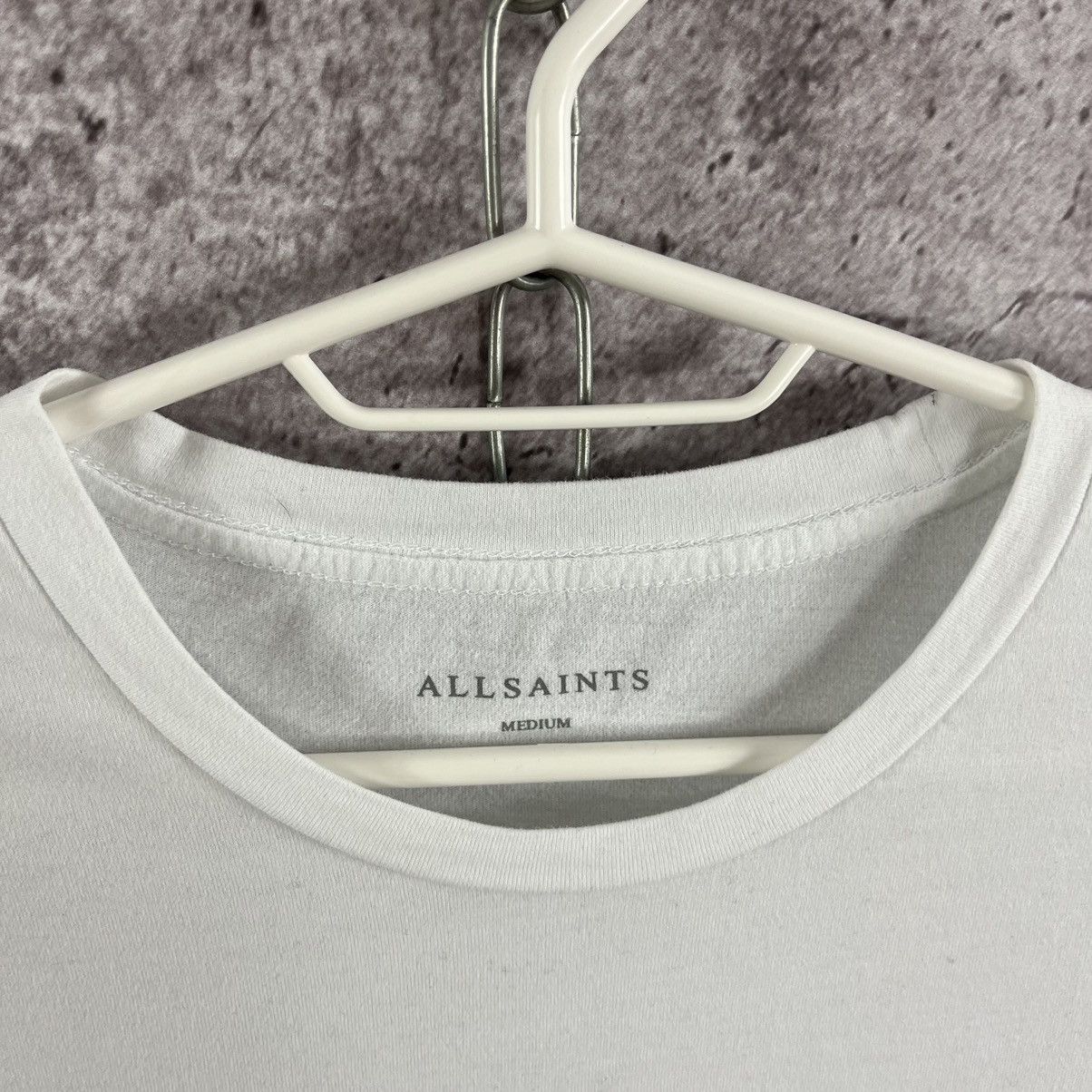 Allsaints Allsaints T-Shirt Basic Small Logo Embroidery Y2K White Sz M Size US M / EU 48-50 / 2 - 11 Thumbnail
