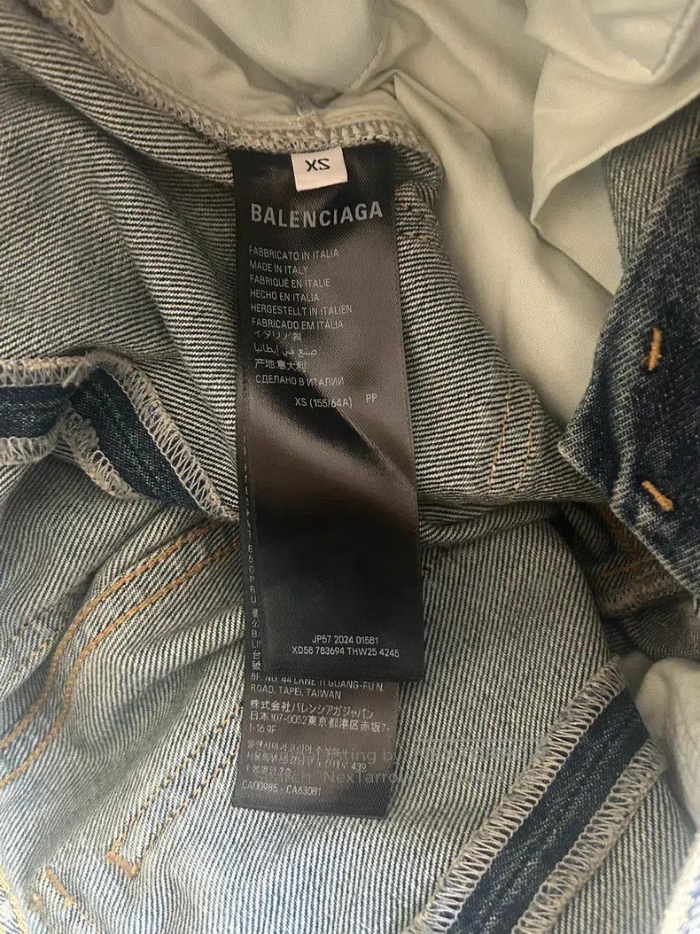 Balenciaga Balenciaga size XS Sun Bleached Light Indigo Denim Flare P Size US 27 - 5 Thumbnail
