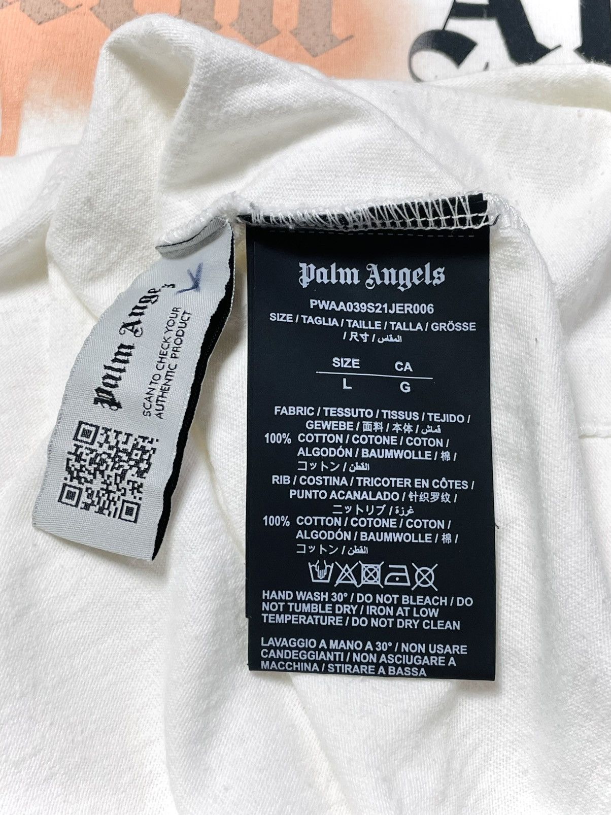 Palm Angels Palm Angels Miami Spray Logo T-Shirt – White – Size L Size US L / EU 52-54 / 3 - 7 Thumbnail