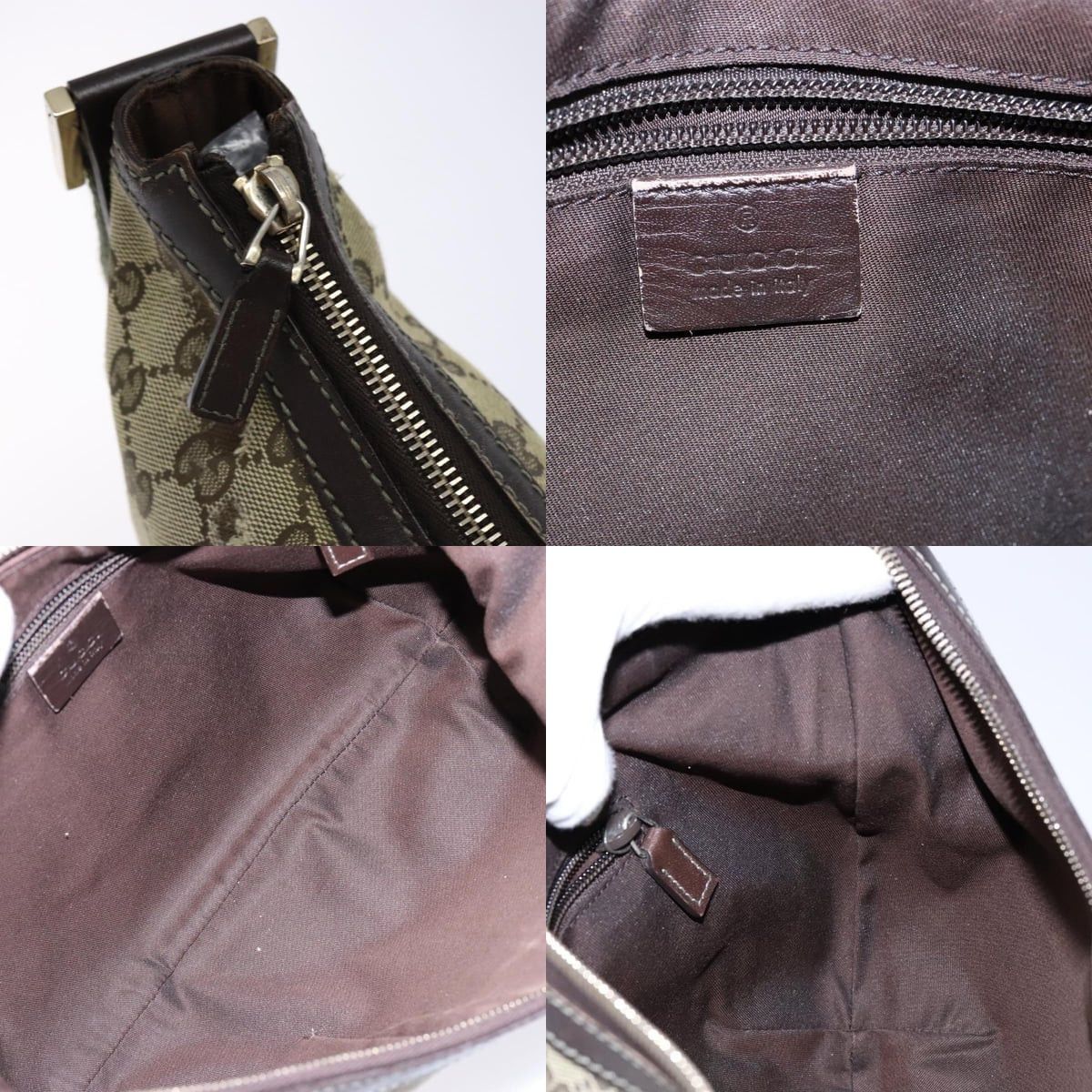 Gucci GUCCI GG Canvas Shoulder Bag Beige Gold Size ONE SIZE - 12 Thumbnail