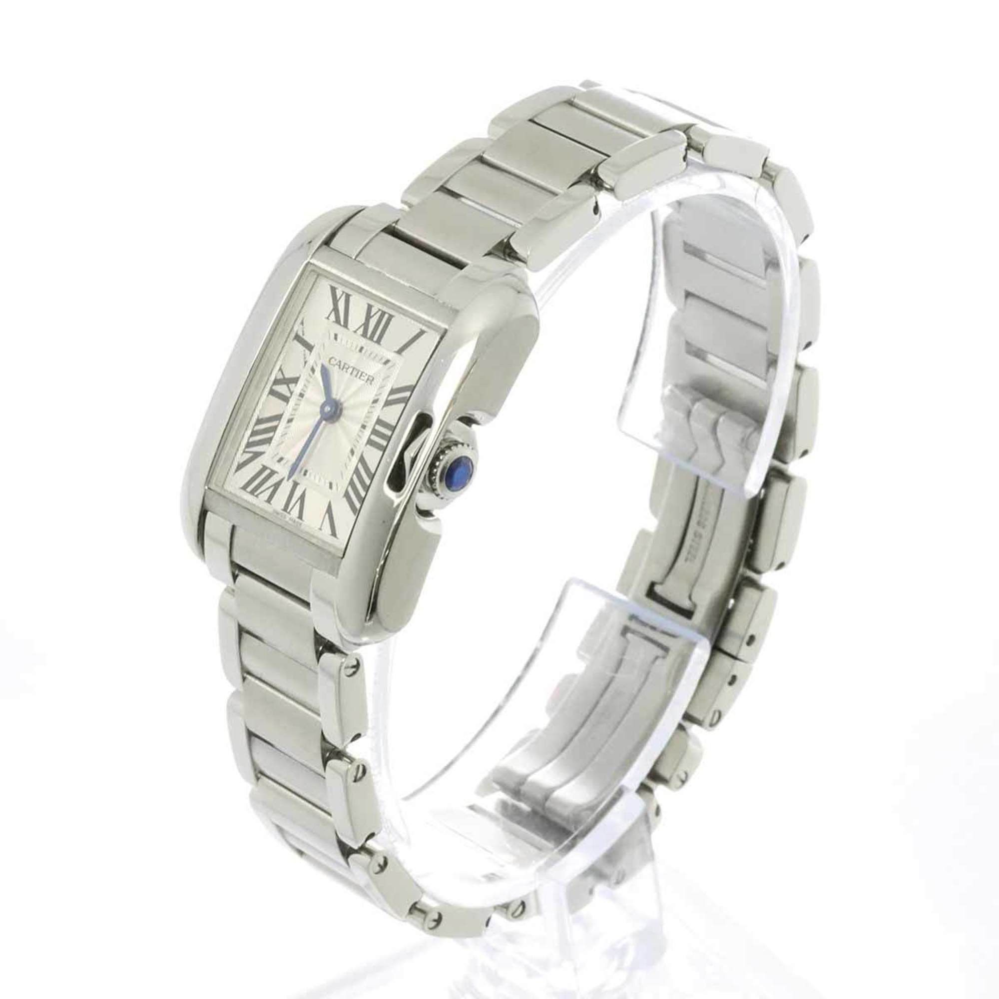 Cartier Tank Anglaise Sm W5310022 Ladies' Watch Silver Quartz, Women's