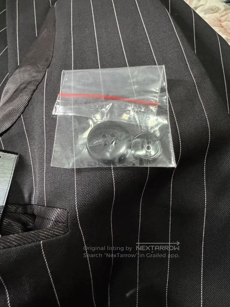 Martine Rose Martine Rose Black Thin Striped Suit Size 46R - 6 Thumbnail