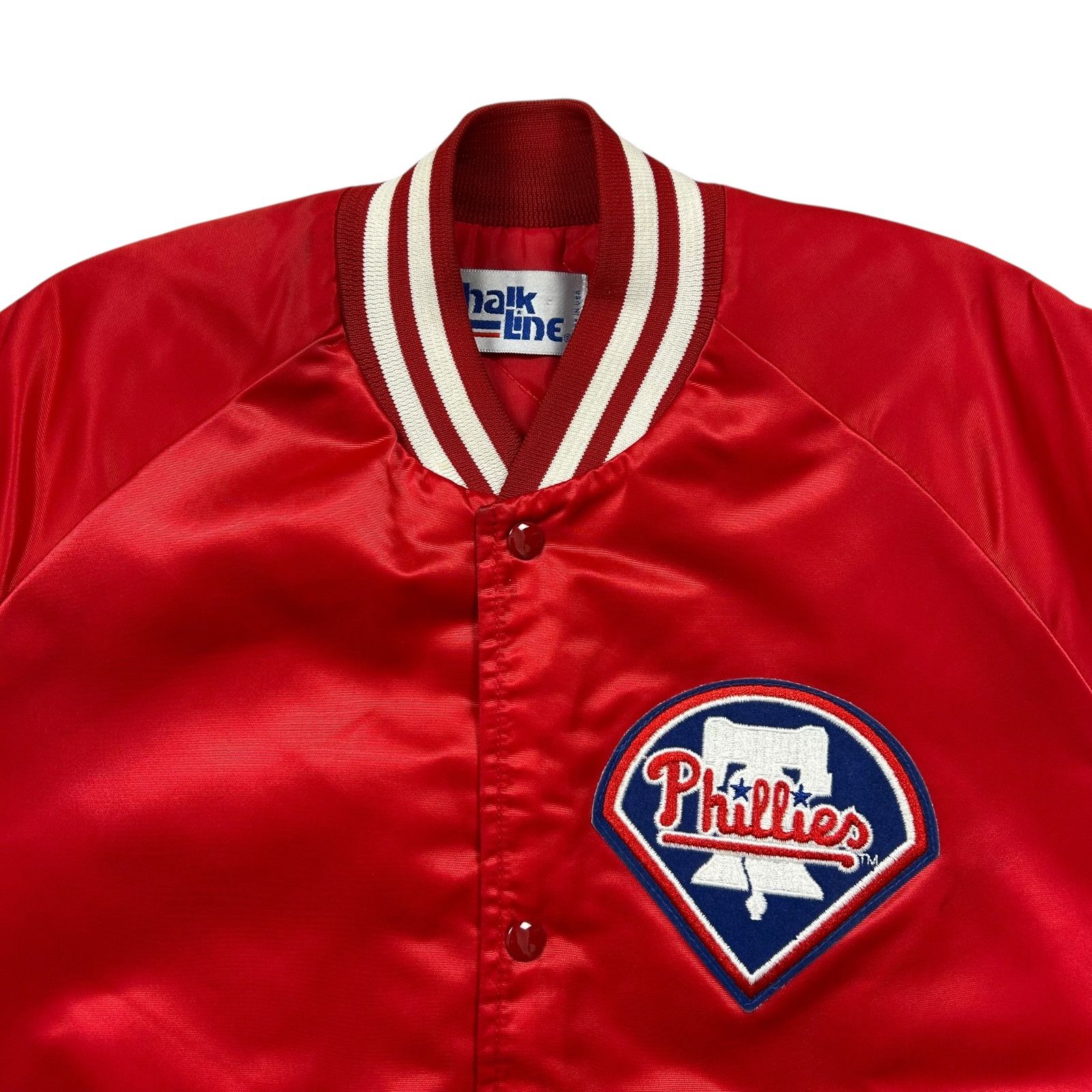 MLB VTG 90s PHILADELPHIA PHILLIES CHALK LINE SATIN JACKET Size US L / EU 52-54 / 3 - 4 Thumbnail
