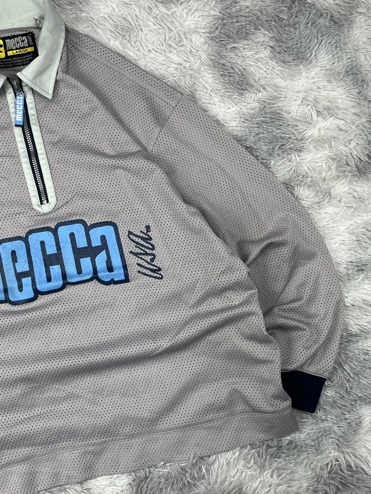Mecca Vintage 90s MECCA USA Long Sleeve Half Zip Jersey Size US L / EU 52-54 / 3 - 6 Thumbnail