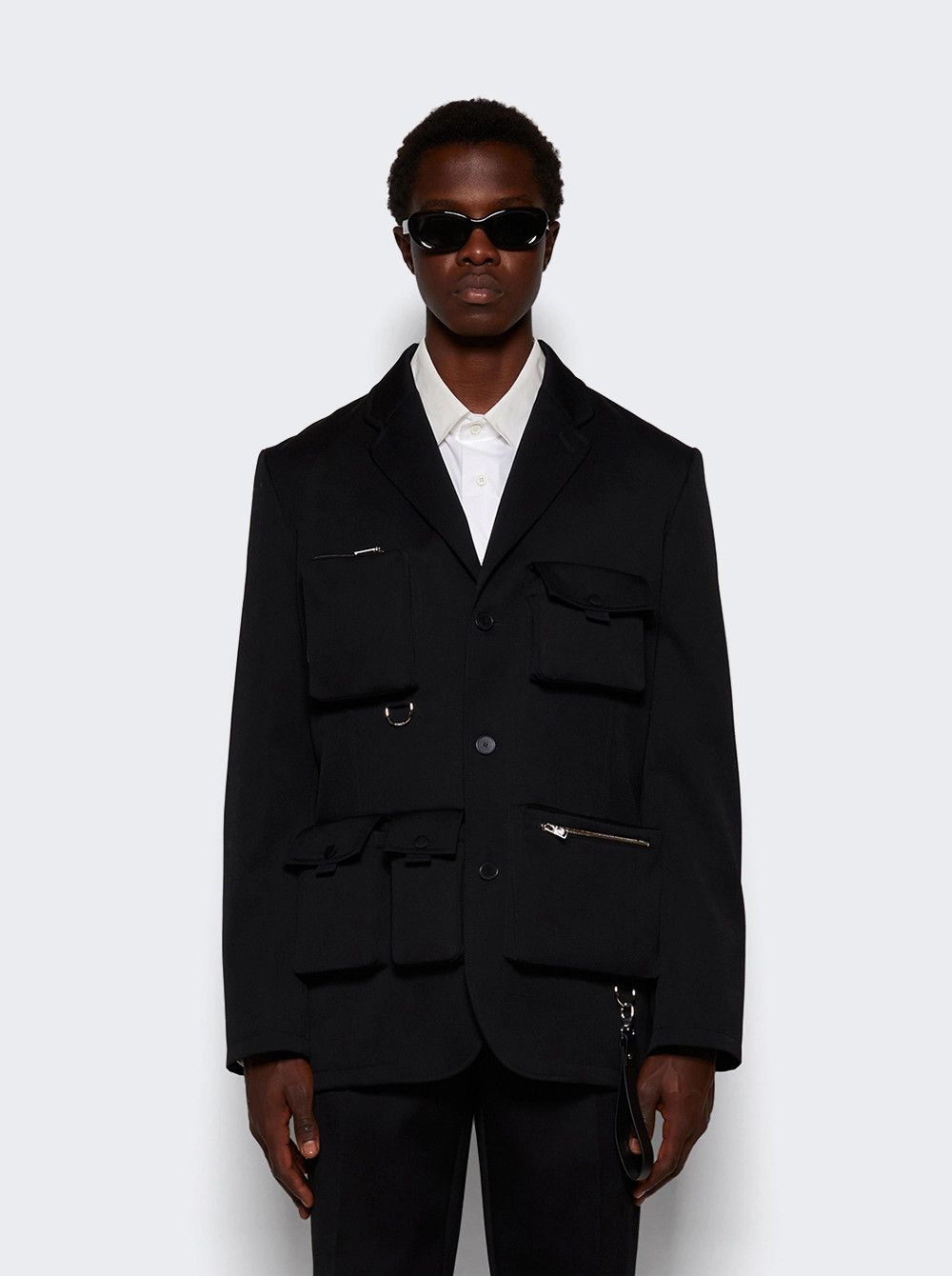 Lanvin o1mle0426 Utility Blazer in Black Size US L / EU 52-54 / 3 - 3 Thumbnail